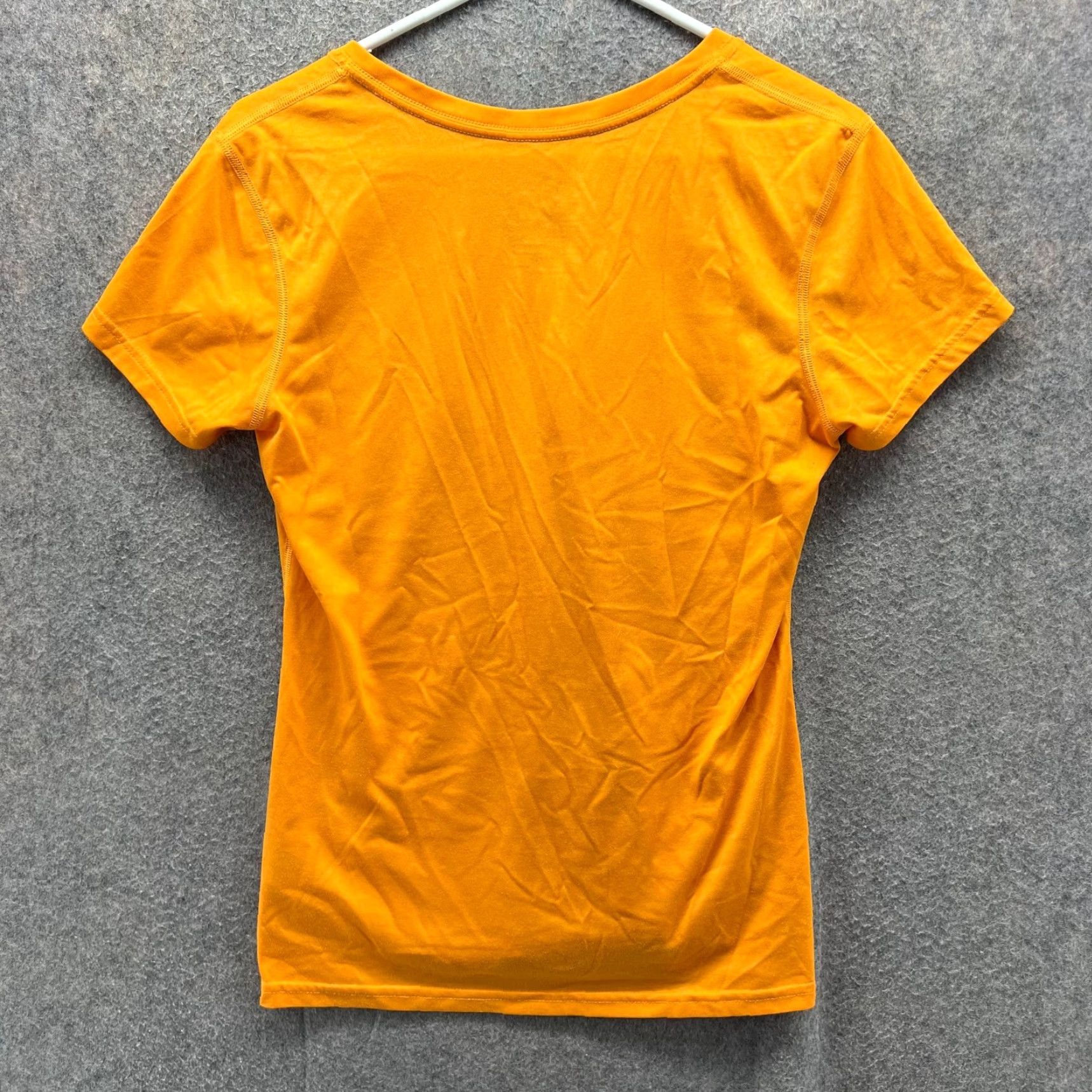 Nike Nike Shirt Womens Medium Orange Dri-Fit V-Neck Tee Swoosh Athletic Casual Shirt Women M Orange Briefs? Size M / US 6-8 / IT 42-44 - 2 Thumbnail
