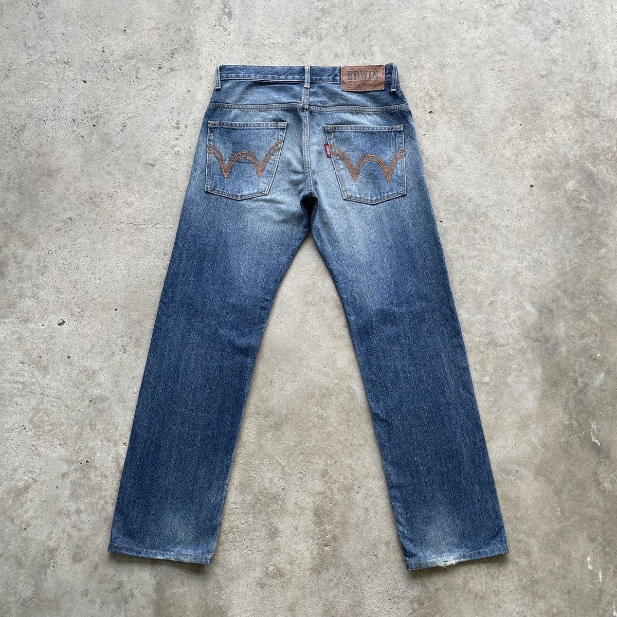 Edwin × Jean Vintage Edwin XV Faded Denim Distressed Pants Jeans Size US 31 - 11 Thumbnail