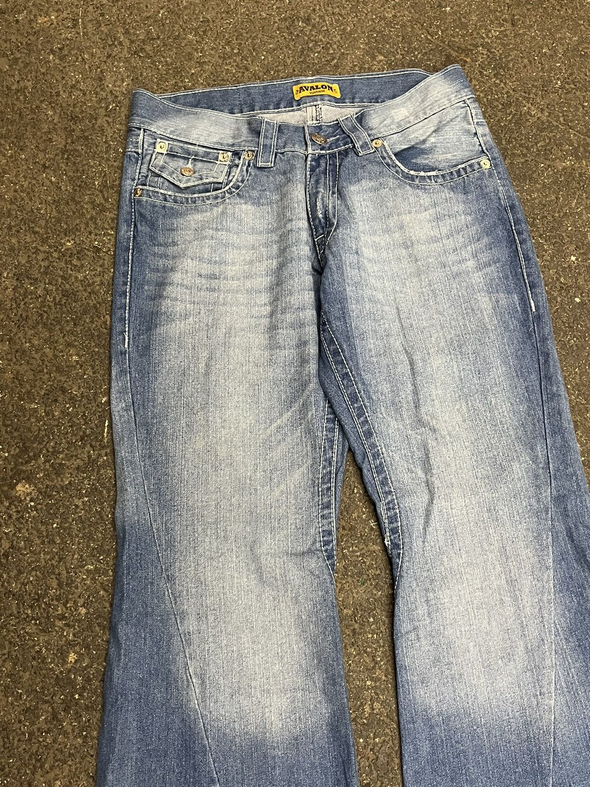 True Religion × Vintage True religion style flared denim wide leg skater hype rare Size US 34 / EU 50 - 7 Thumbnail