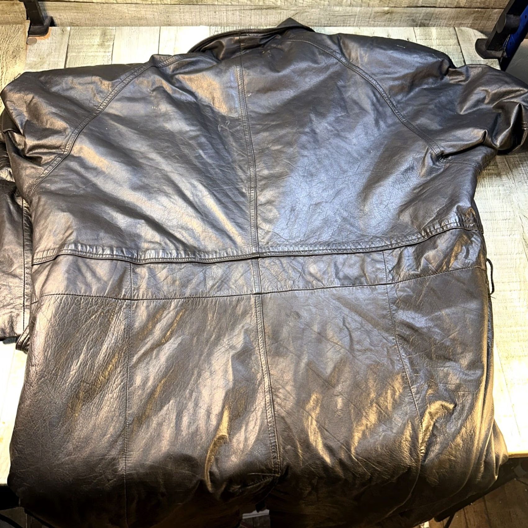 Vintage Czar Leather Trench Coat Long 46 Black Button-up Front Split Back Hem Matrix Y2K Cyberpunk Mens Size US S / EU 44-46 / 1 - 5 Thumbnail