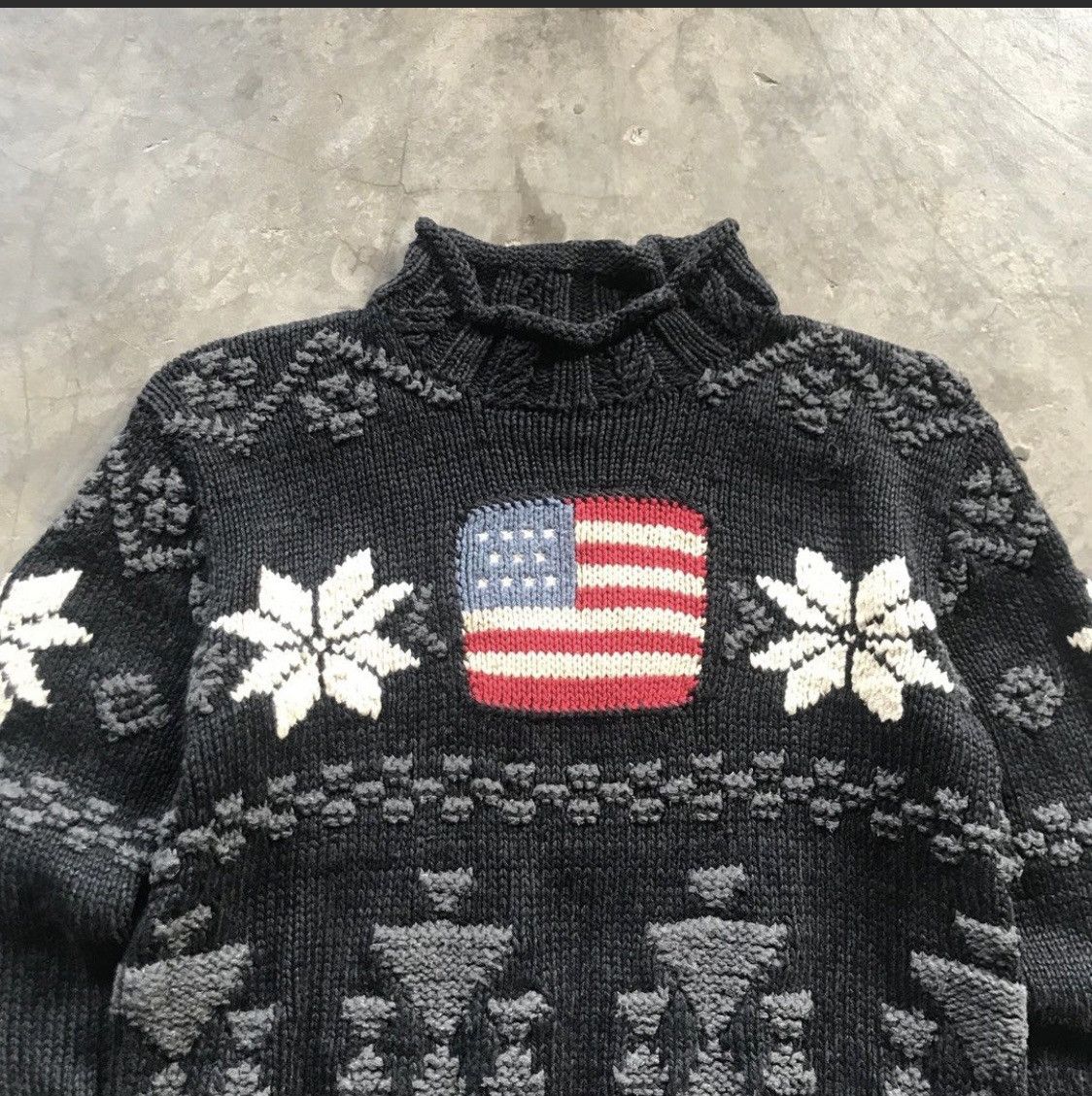 Polo Ralph Lauren Vintage Polo Ralph Lauren Amarican flag knitwear Size L / US 10 / IT 46 - 2 Thumbnail