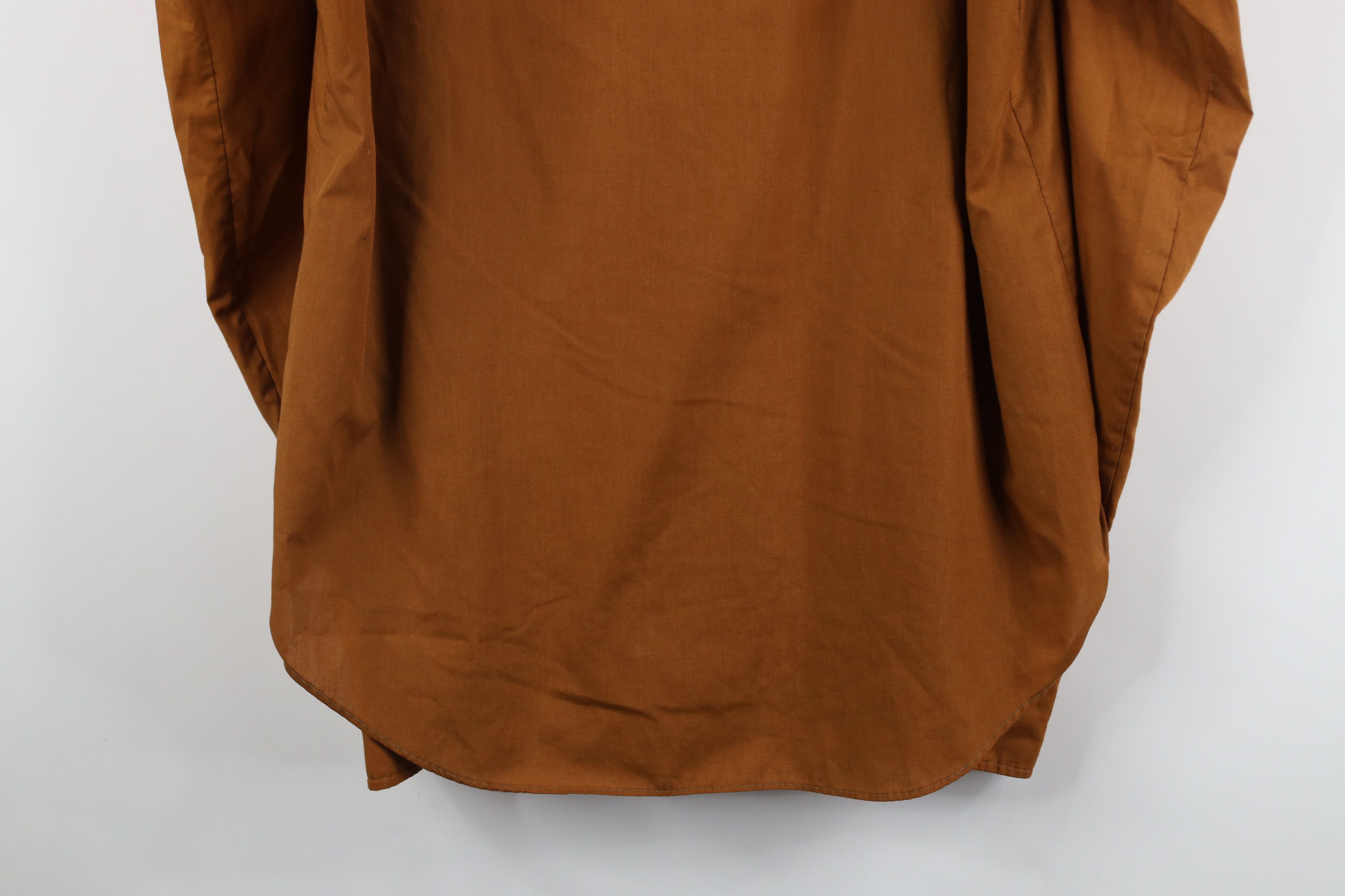 Vintage Vintage 70s Streetwear Collared Button Shirt Burnt Orange Size US M / EU 48-50 / 2 - 11 Thumbnail