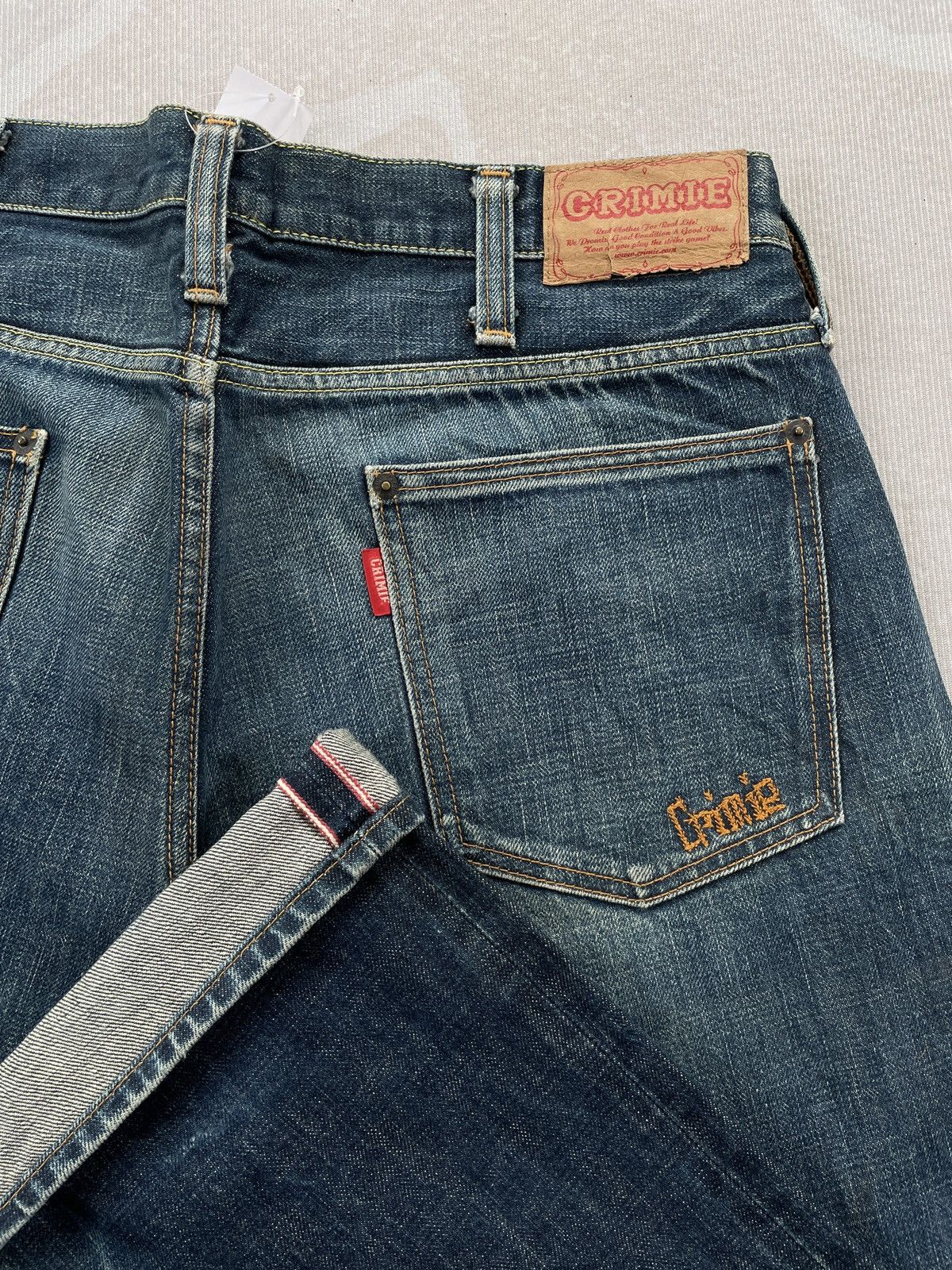 Designer × Japanese Brand × Salvage Crimie Red Selvedge Jeans (P63) Size US 33 - 1 Thumbnail