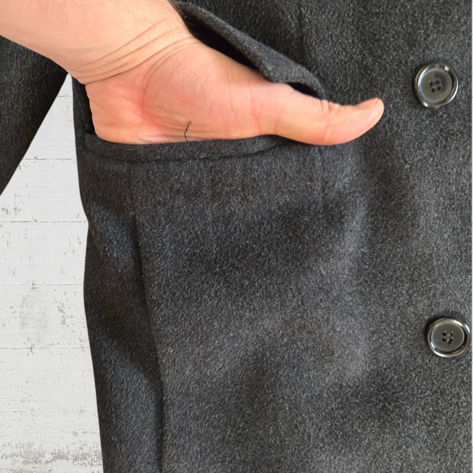 Vintage Vintage 80s Wool Cashmere Overcoat Size 14 Size XL / US 12-14 / IT 48-50 - 6 Thumbnail
