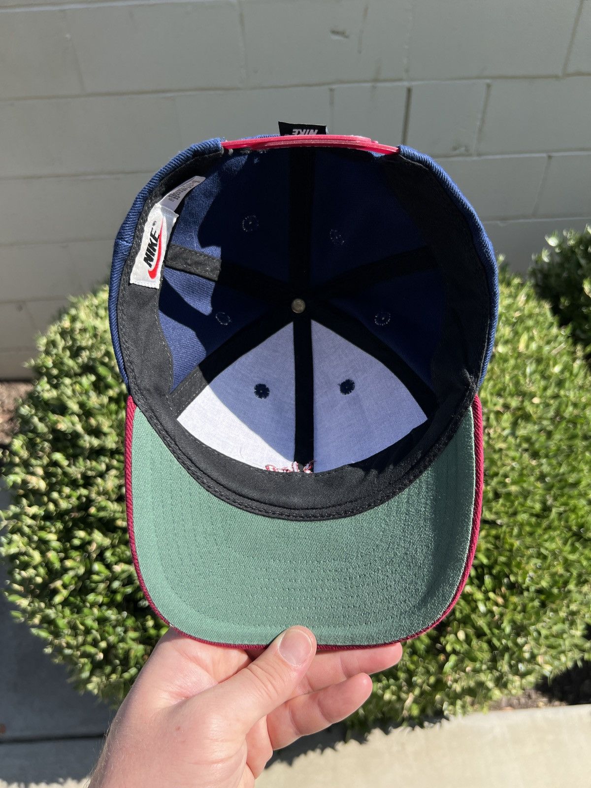 Nike Nike Vintage 90’s Classic Swoosh Script Logo 2 Tone Hat Size ONE SIZE - 6 Thumbnail