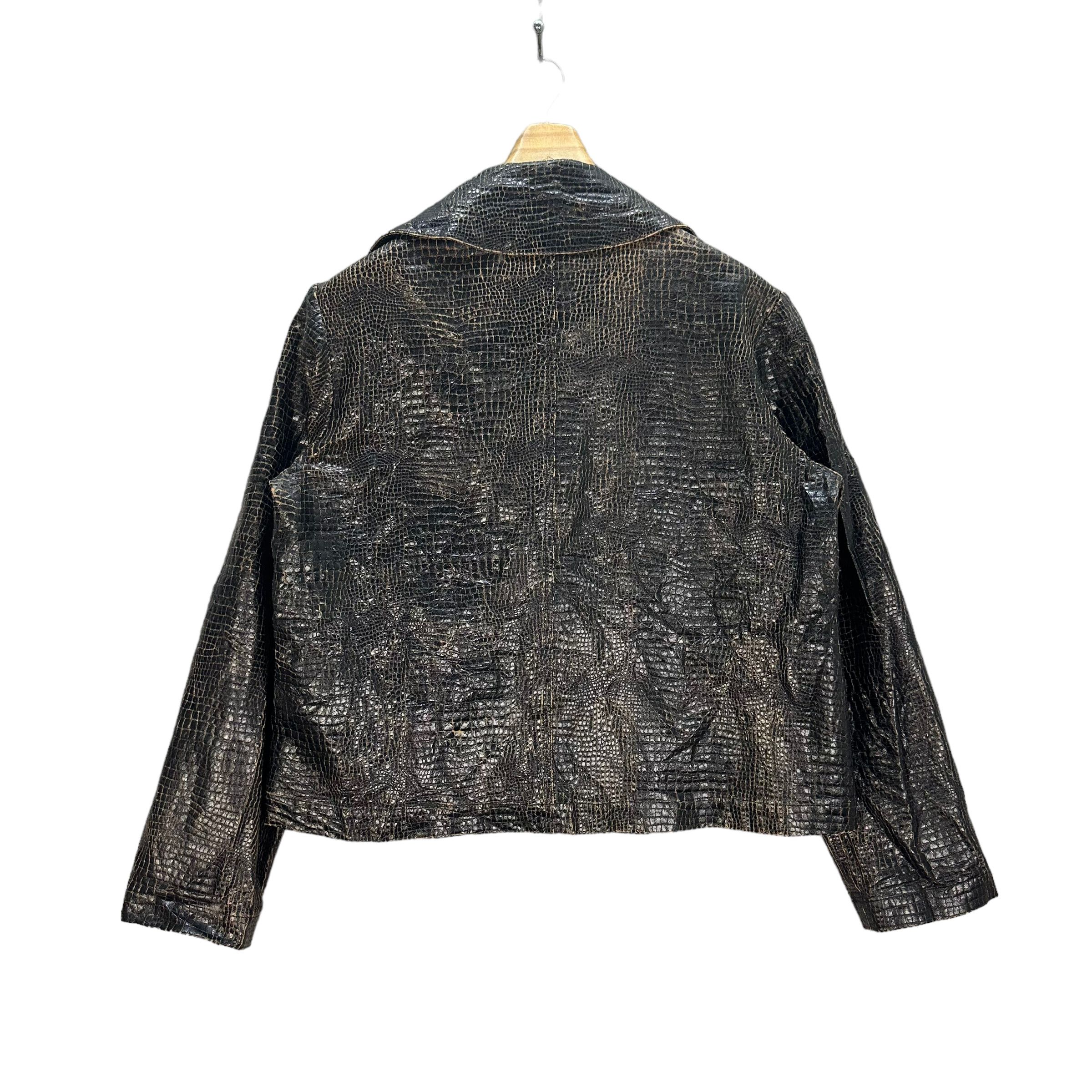 Japanese Brand MARTINE DOUVIER NICE TRASHED DESIGN JACKET #8062-199 Size M / US 6-8 / IT 42-44 - 11 Thumbnail