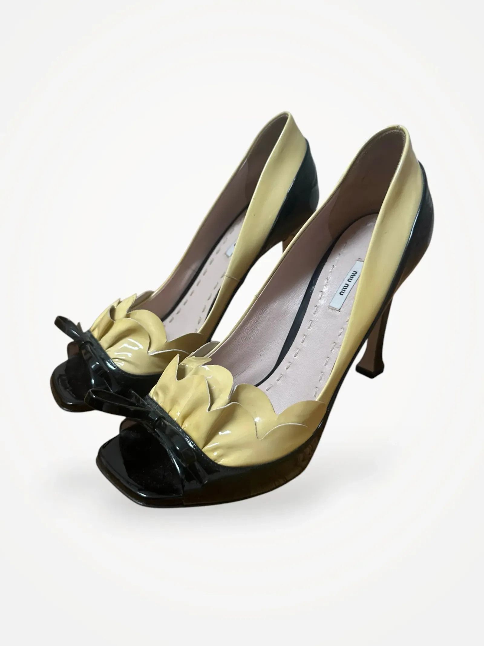 Miu Miu Miu Miu Calzature Donna Vernice Bicolor Heels Size US 9.5 / IT 39.5 - 1 Thumbnail