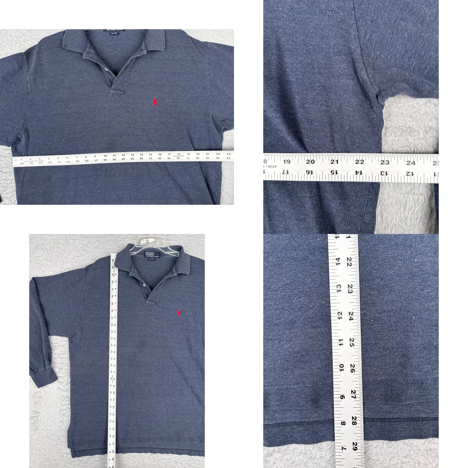 Polo Ralph Lauren VINTAGE Polo Ralph Lauren Shirt Men Large Blue Cotton Long Sleeve Pony Golf READ Size US L / EU 52-54 / 3 - 8 Thumbnail