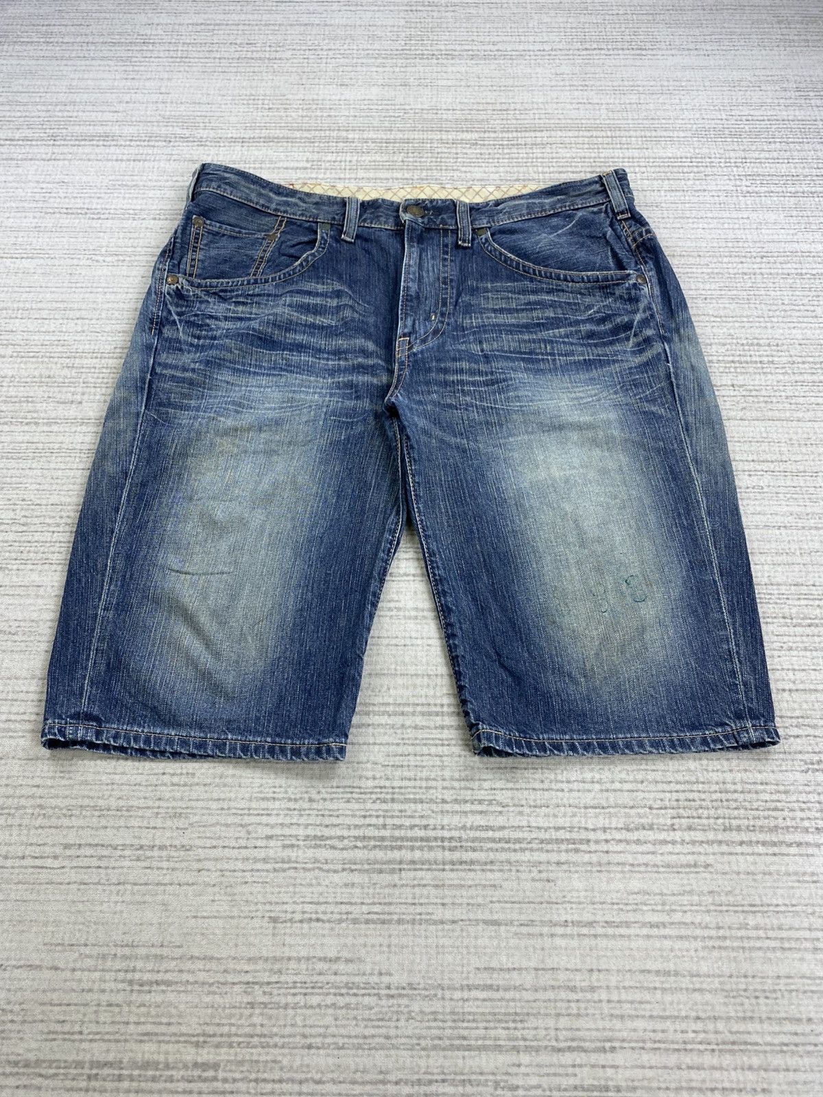Edwin × Japanese Brand × Vintage Vintage Edwin Short Denim Pants Size US 38 / EU 54 - 1 Thumbnail