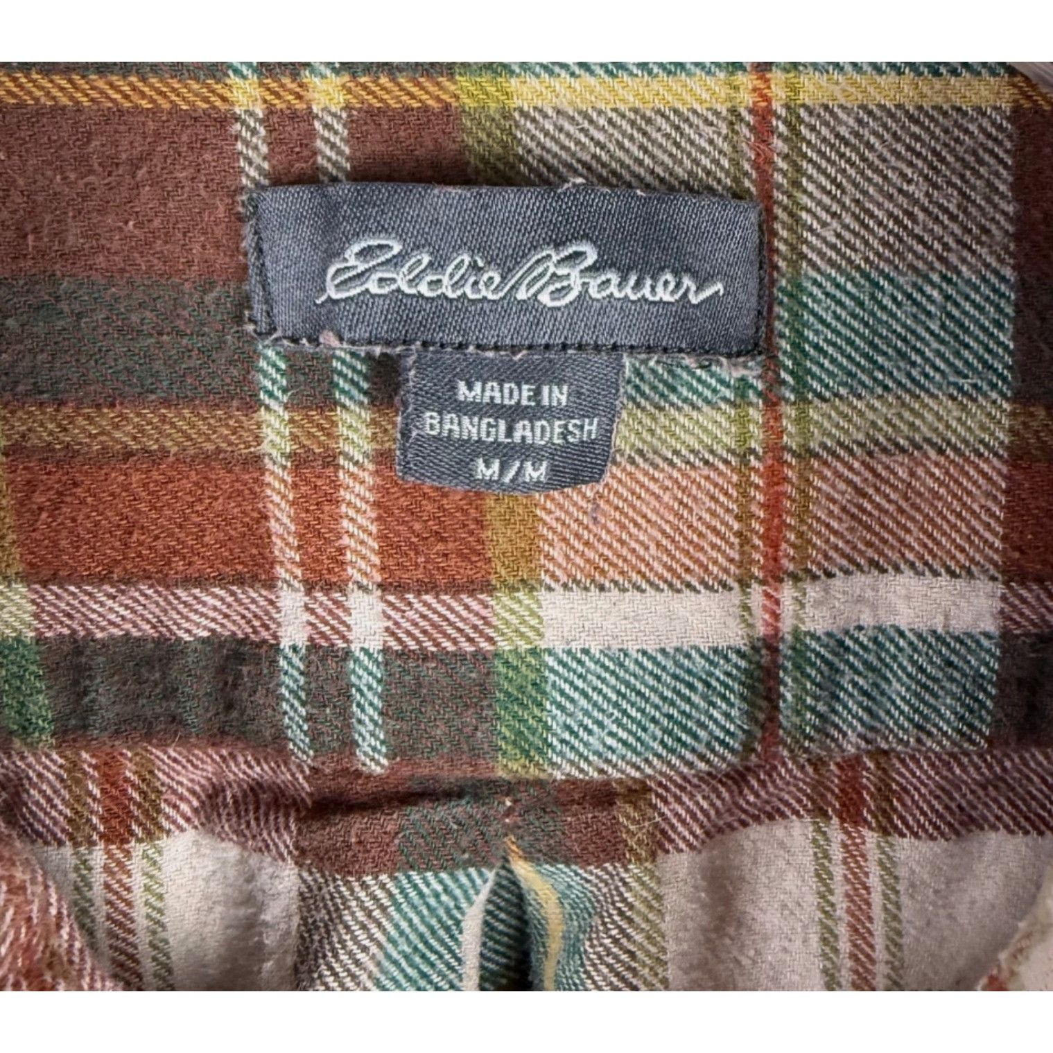 Eddie Bauer Eddie Bauer Women's Brown Multicolor Plaid Flannel Button-Fr Size M / US 6-8 / IT 42-44 - 2 Thumbnail