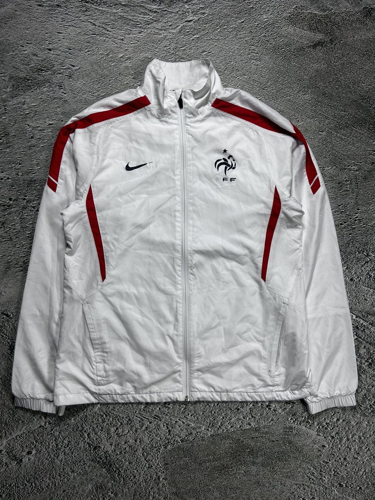 Nike × Vintage France Nike vintage white track jacket Size US M / EU 48-50 / 2 - 1 Thumbnail