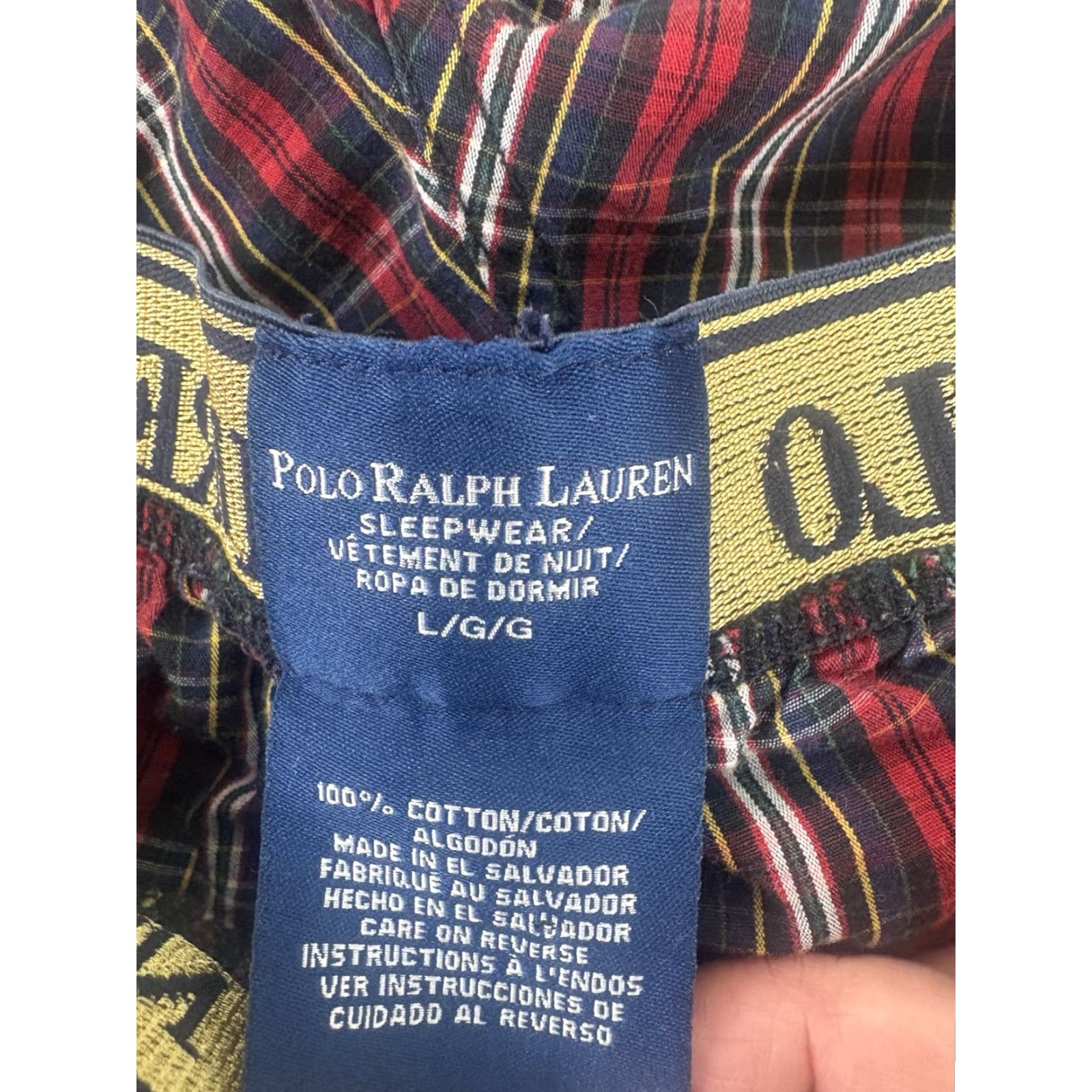 Polo Ralph Lauren Polo Ralph Lauren Men’s Large Multicolor Plaid Cotton Pajama Pants Size US L / EU 52-54 / 3 - 7 Thumbnail