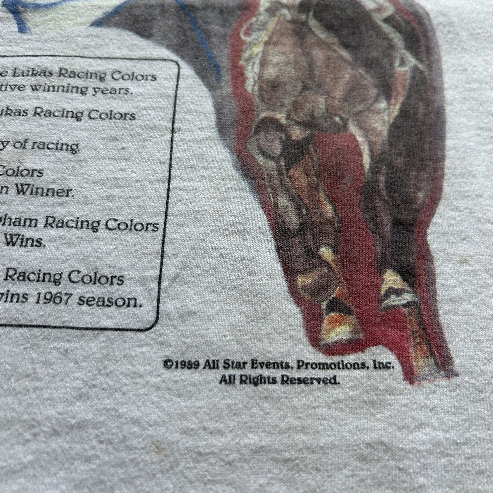 Fruit Of The Loom × Vintage Vintage Horse Racing Legends T Shirt 2XL Fruit Of The Loom Size US XXL / EU 58 / 5 - 4 Thumbnail