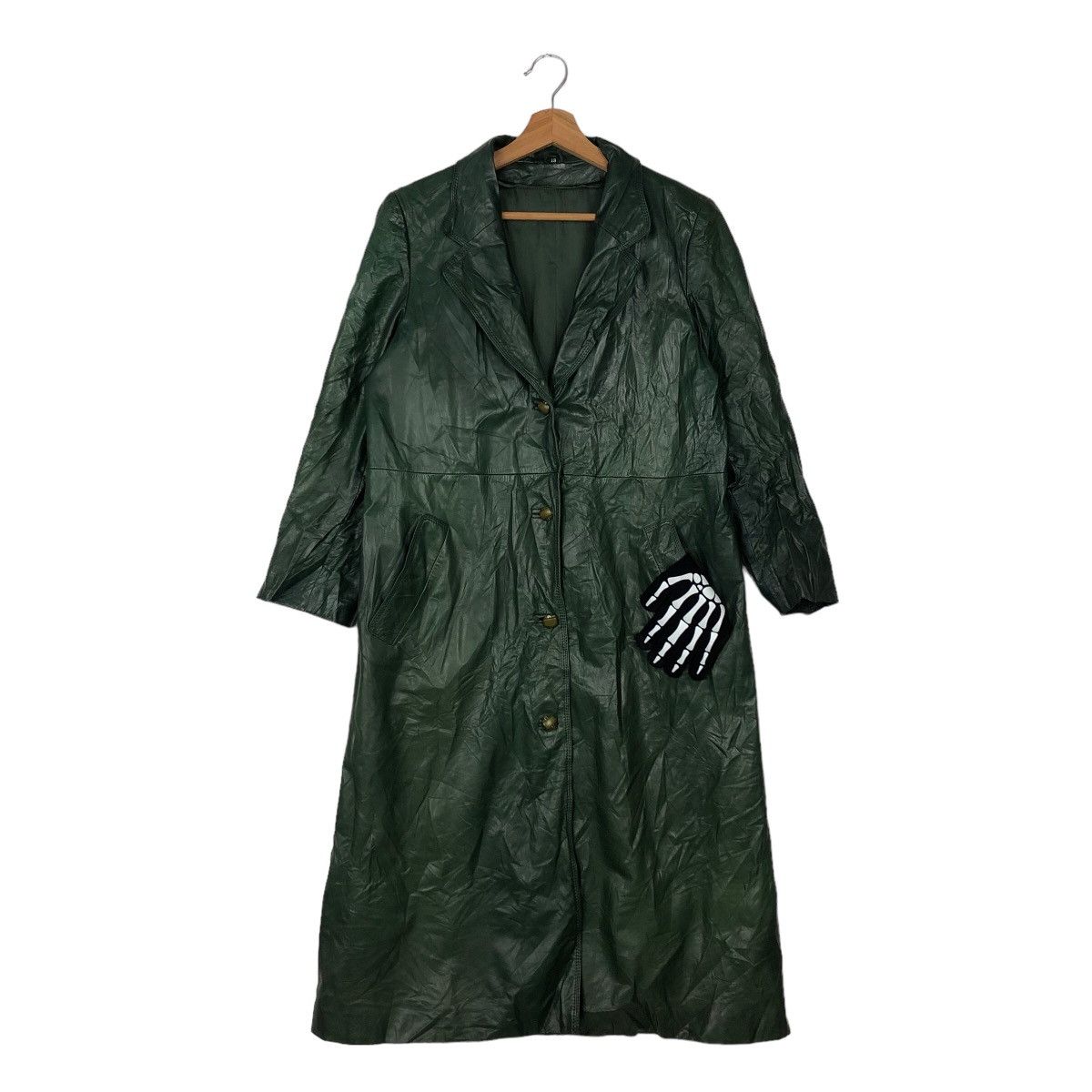 Japanese Brand VINTAGE LONG JACKET GENUINE LEATHER RA INSPIRE RICK OWENS Size M / US 6-8 / IT 42-44 - 1 Thumbnail