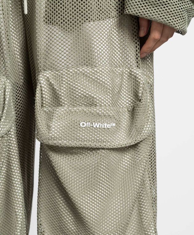 Off-White o1y1225 Logo Cargo Sweatpant in Military Green Size 25" / US 0 / IT 36 - 4 Thumbnail