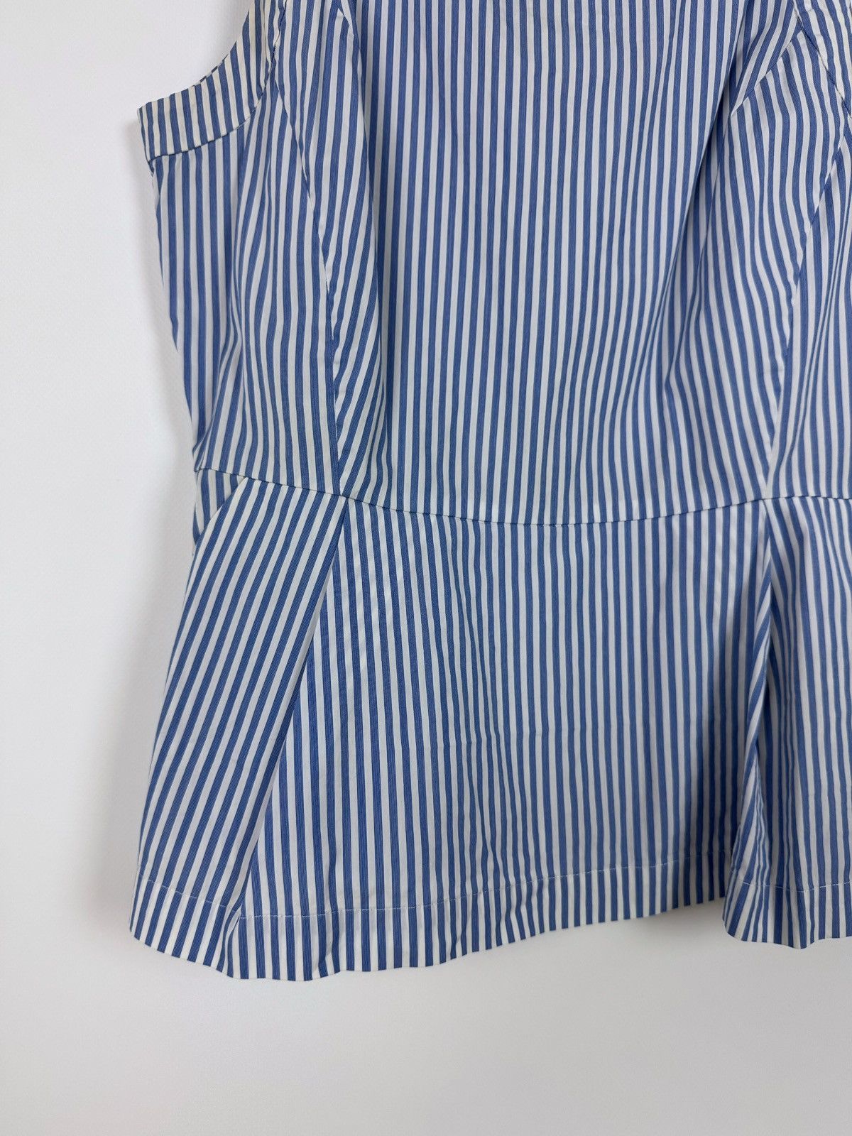 Theory Theory Striped Cotton Blend Sleeveless Blouse Size M / US 6-8 / IT 42-44 - 6 Thumbnail