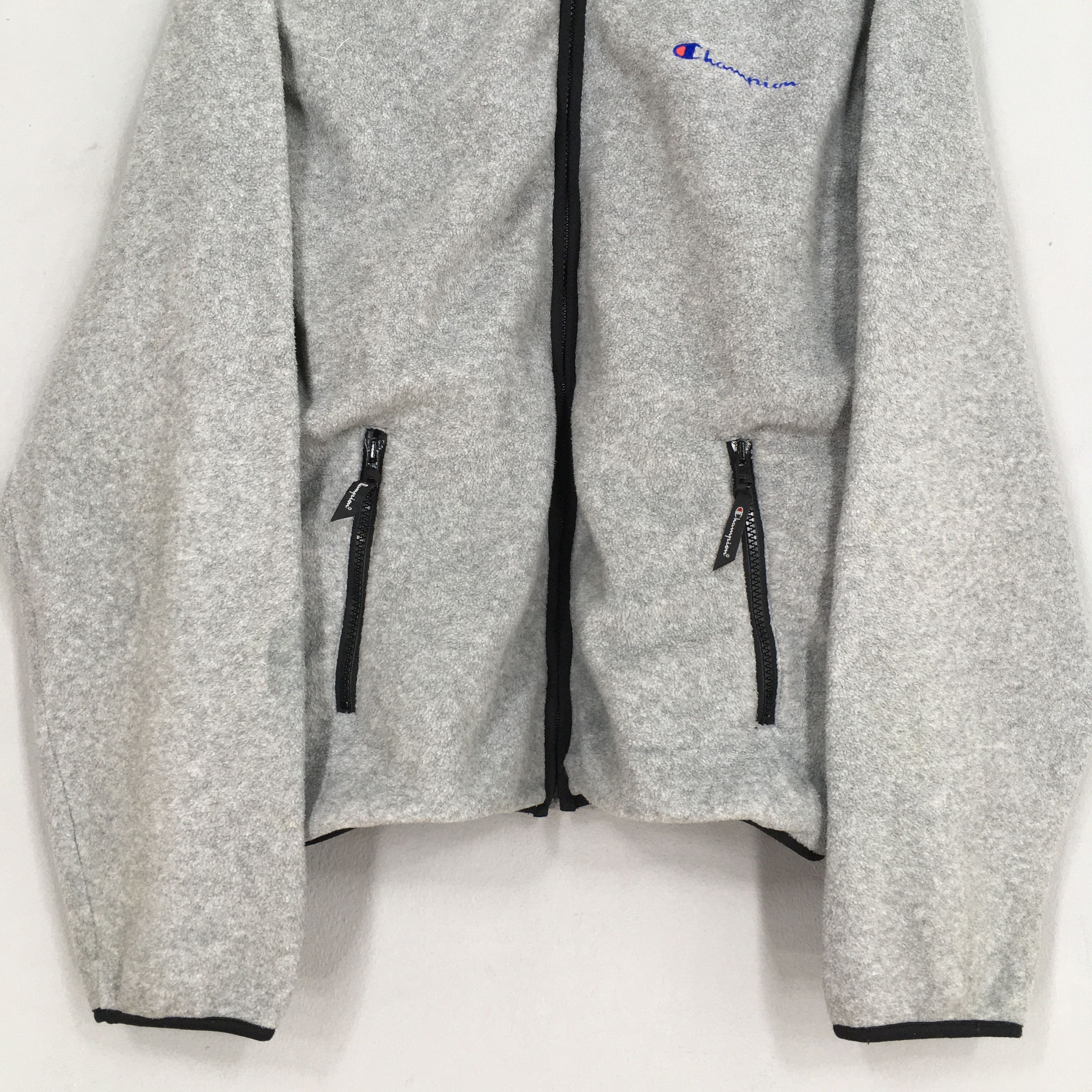 Champion Vintage 90s Champion Fleece Zipper Sweatshirt Large Size US L / EU 52-54 / 3 - 3 Thumbnail