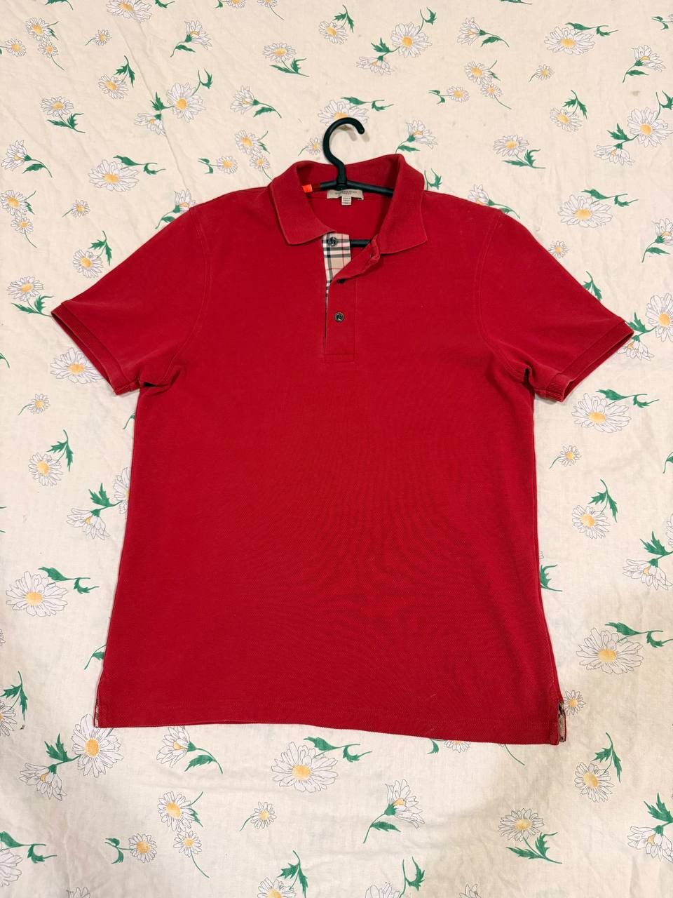 Burberry Burberry London Nova Check Slim Fit Red Polo Shirt Condition Size US M / EU 48-50 / 2 - 1 Thumbnail