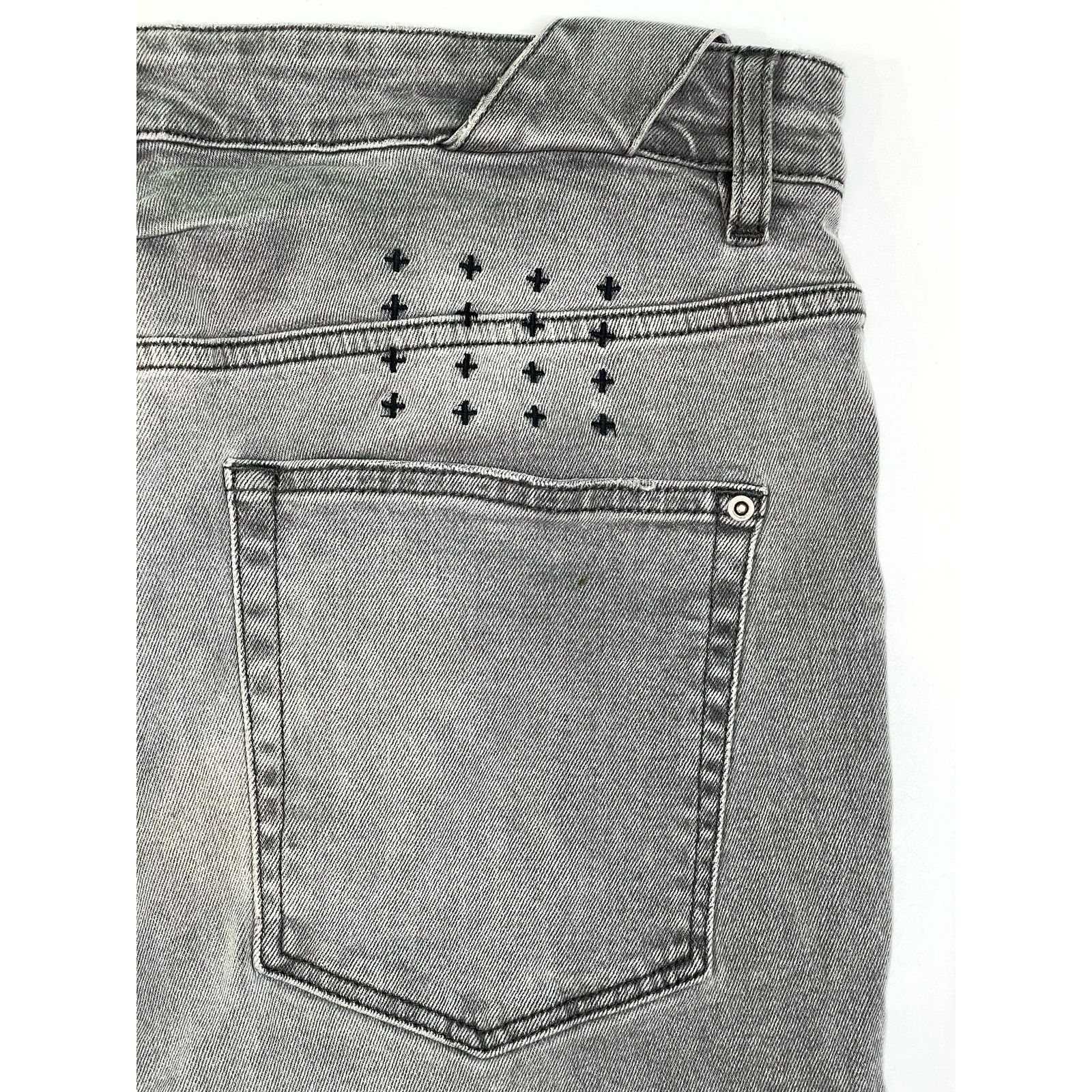 Ksubi Ksubi Ripped Grey Jeans Size US 34 / EU 50 - 3 Thumbnail