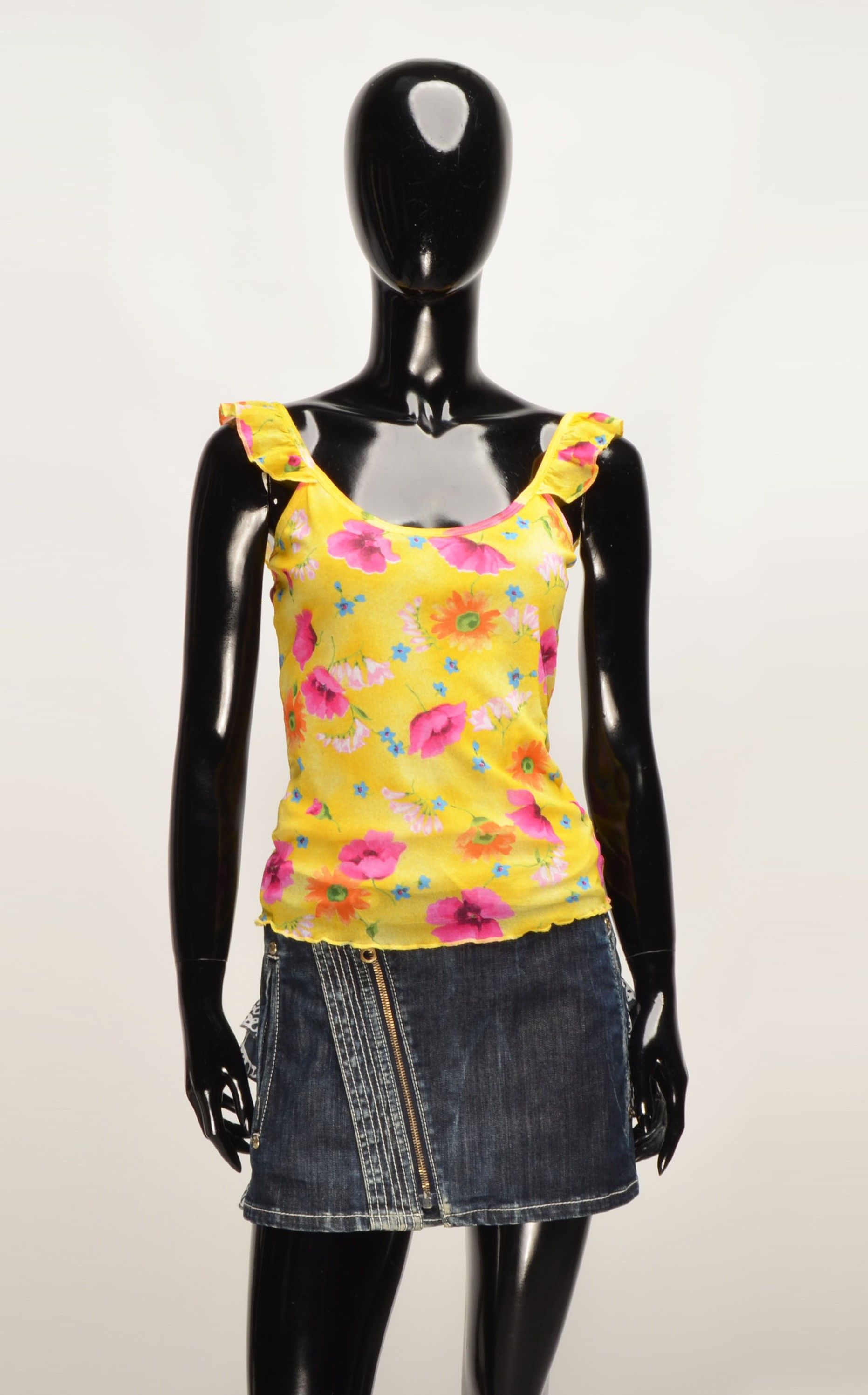 Vintage Vintage Per Una Y2K Fairy Floral Mesh Tank Top Size S / US 4 / IT 40 - 1 Thumbnail
