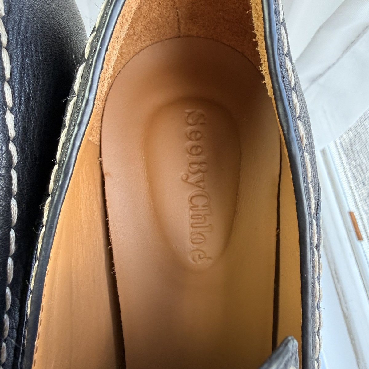 Other See By Chloé Archive Black Leather Platform Loafers Lug Sole Size US 7.5 / EU 40-41 - 2 Thumbnail