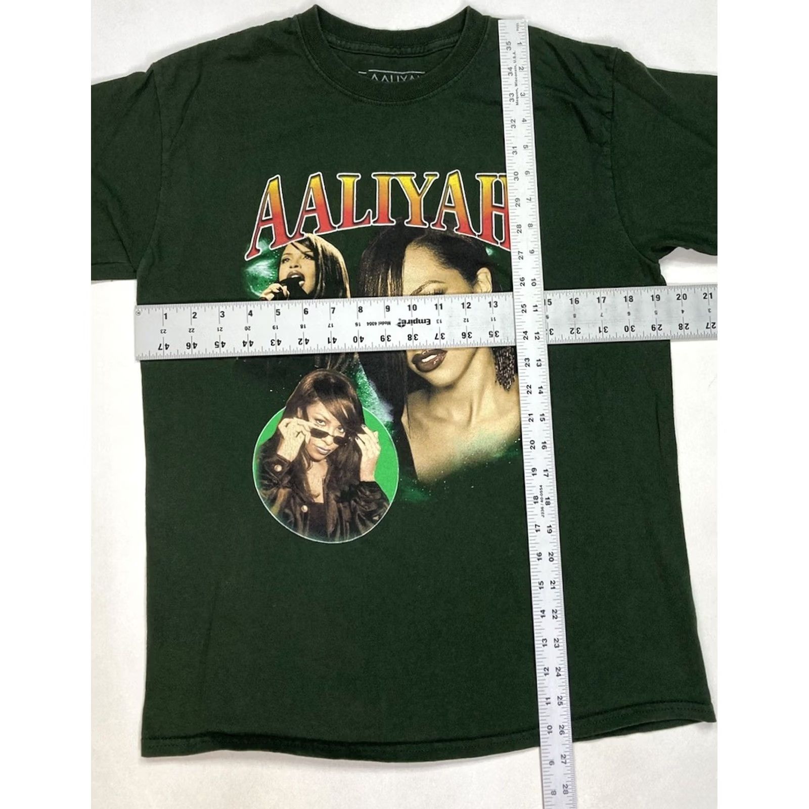 Vintage Aaliyah Graphic T-shirt Women Medium Green Short Sleeve Music Shirt Size M / US 6-8 / IT 42-44 - 5 Thumbnail