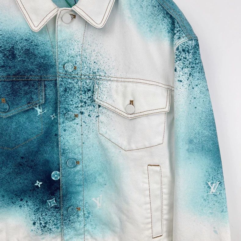 Louis Vuitton Louis Vuitton Starry Sky Gradient Splash-ink Denim Jacket 2 Size US S / EU 44-46 / 1 - 4 Thumbnail