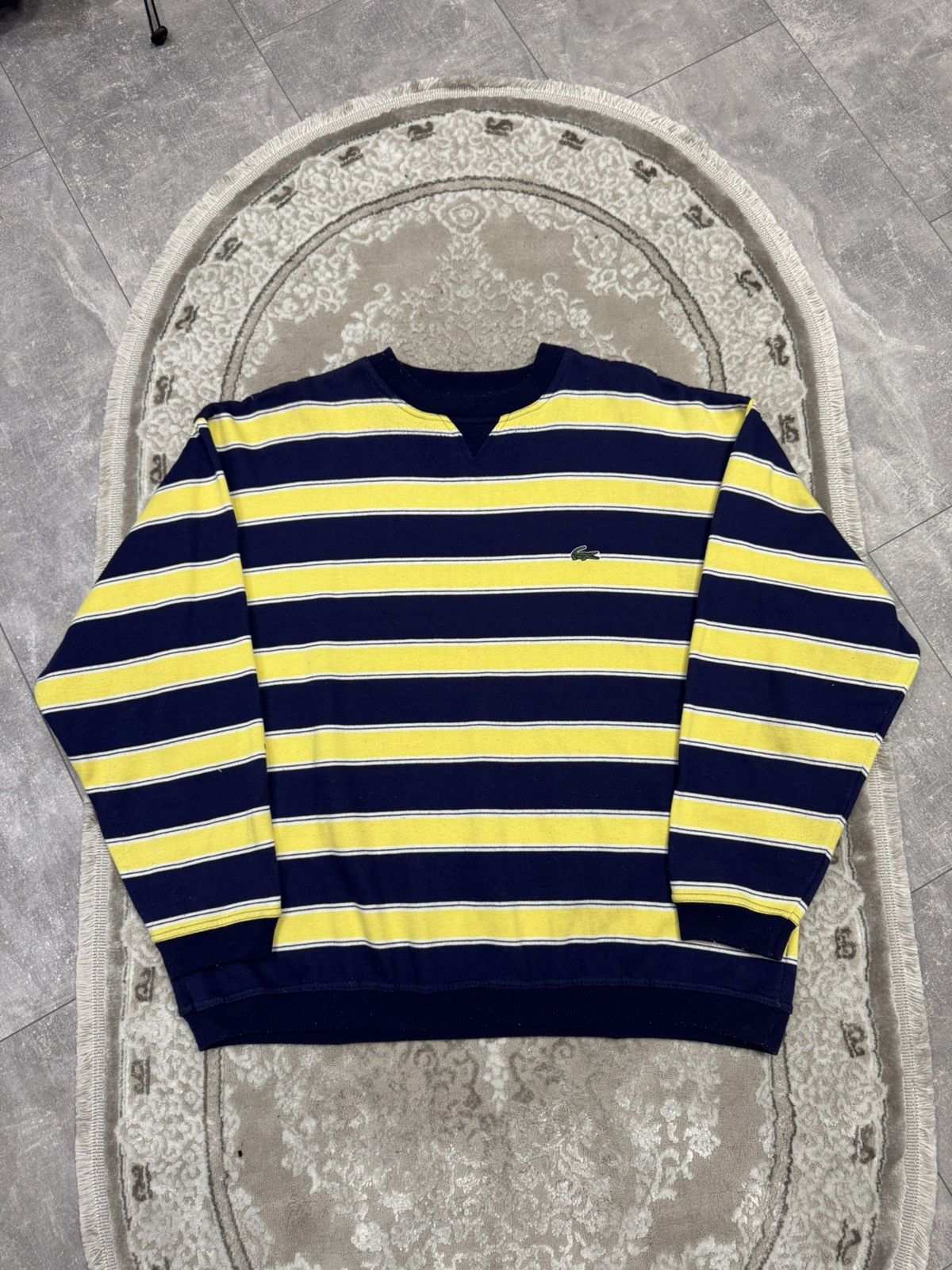 Lacoste Vintage Lacoste Striped Sweatshirt Crewneck Jumper Size US M / EU 48-50 / 2 - 1 Thumbnail