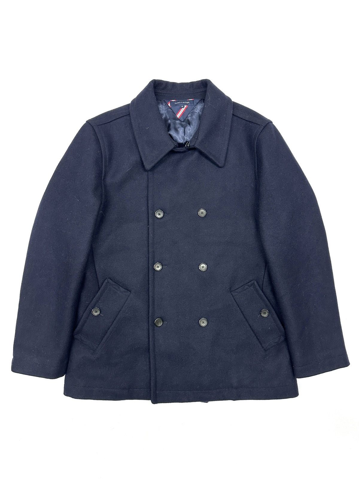 Tommy Hilfiger Tommy Hilfiger Peacoat Wool Style Outfits Coat Jacket Size US XL / EU 56 / 4 - 1 Thumbnail