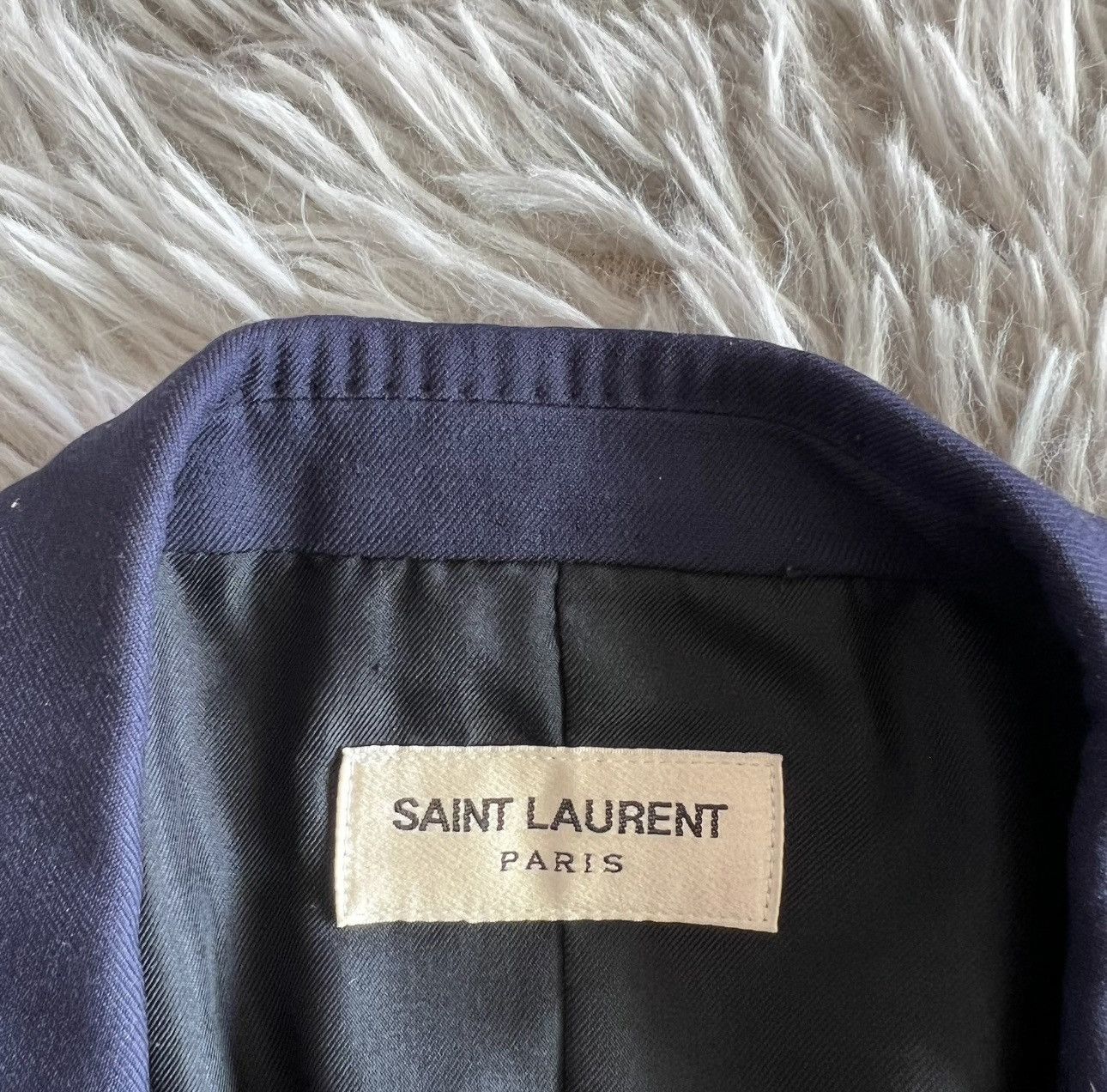 Saint Laurent Paris Saint Laurent Blue Suits Size 48S - 4 Thumbnail
