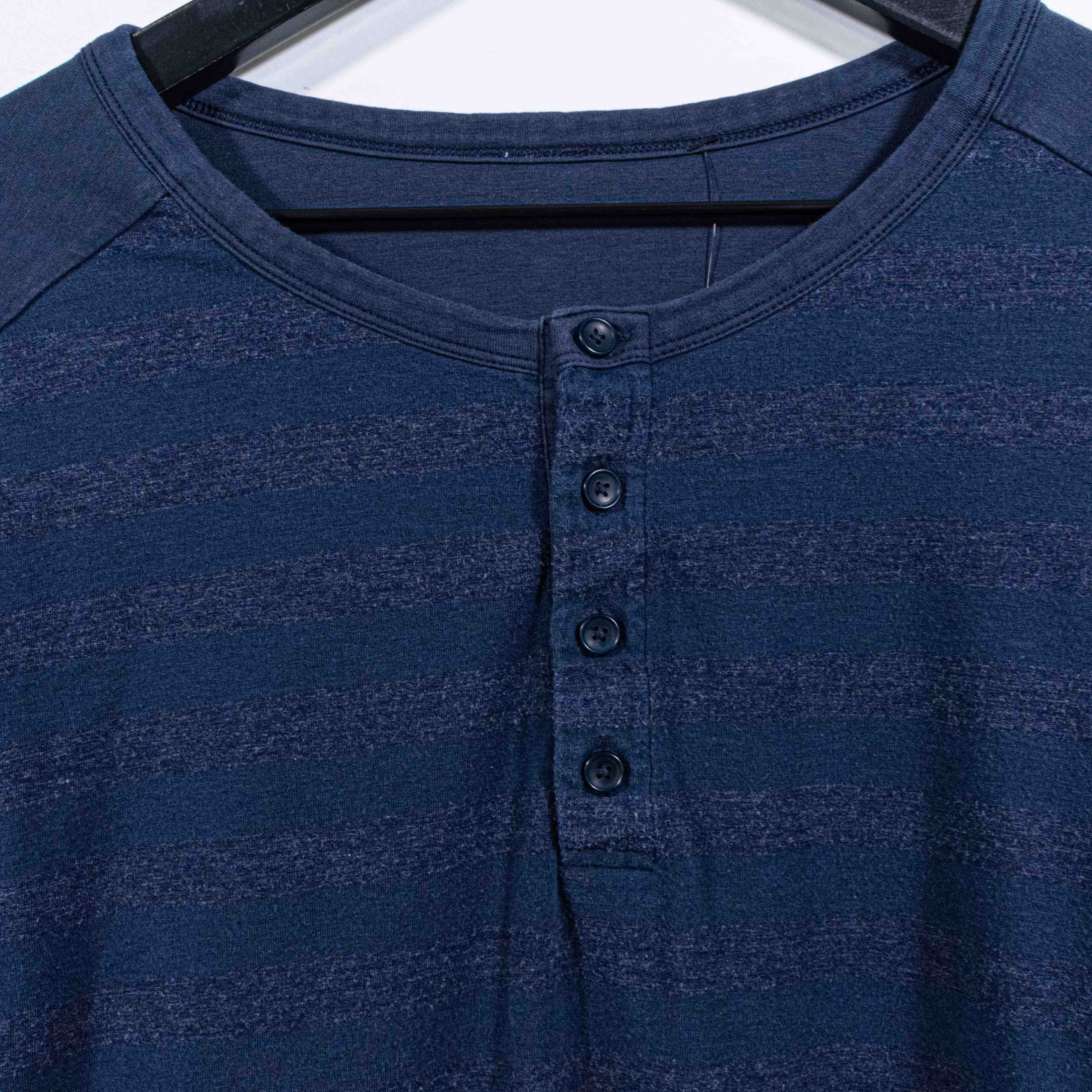 Other Surf Skate Striped Henley Long Sleeve T-Shirt Thrashed XL Size US XL / EU 56 / 4 - 3 Thumbnail