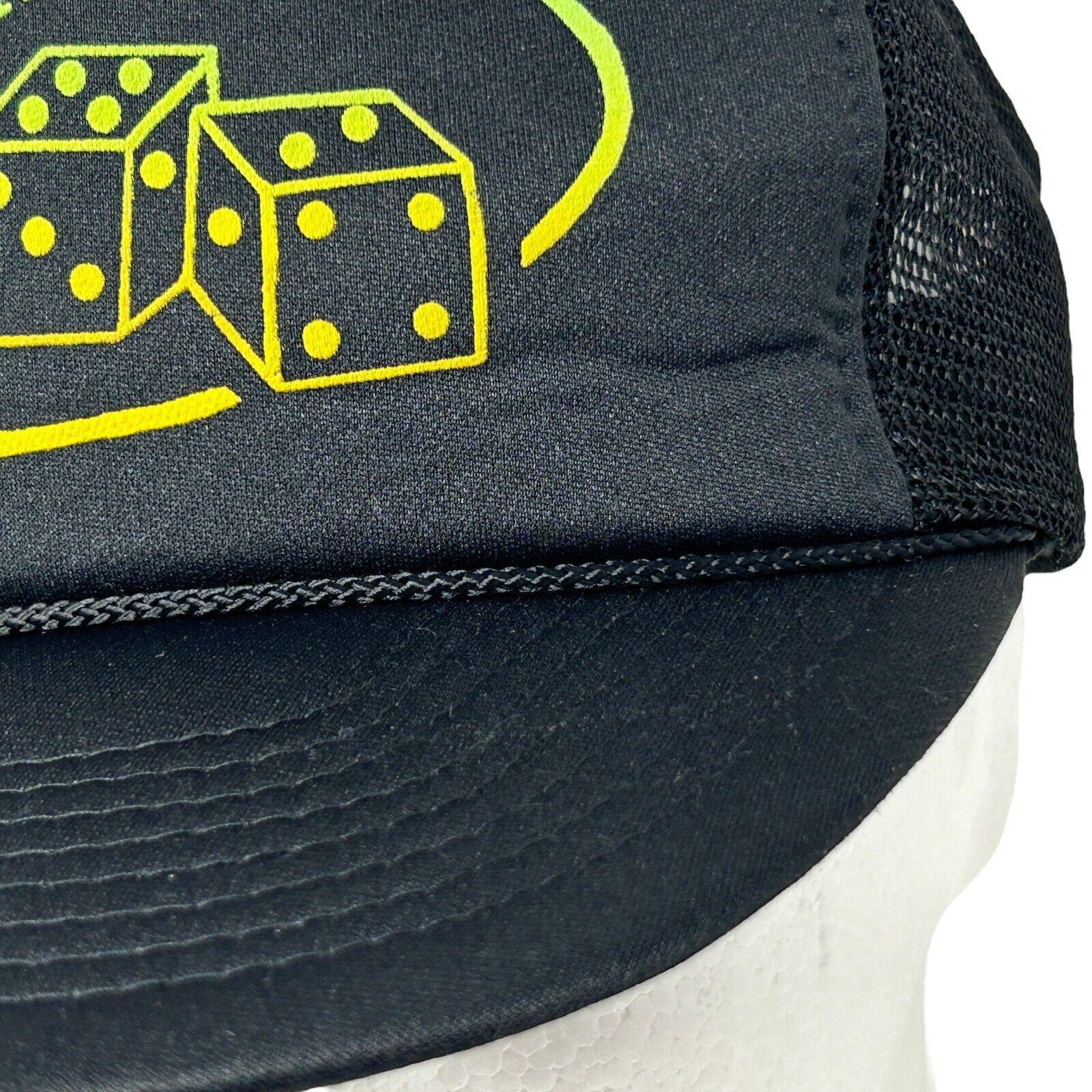 Vintage Vintage 90s Las Vegas Trucker Hat Baseball Cap Craps Black Size ONE SIZE - 6 Thumbnail