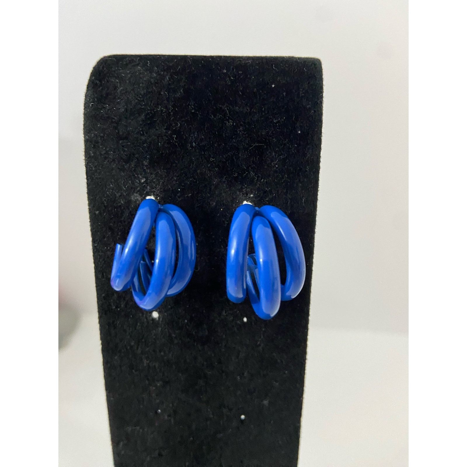 Other Blue hoop earrings Size ONE SIZE - 1 Thumbnail