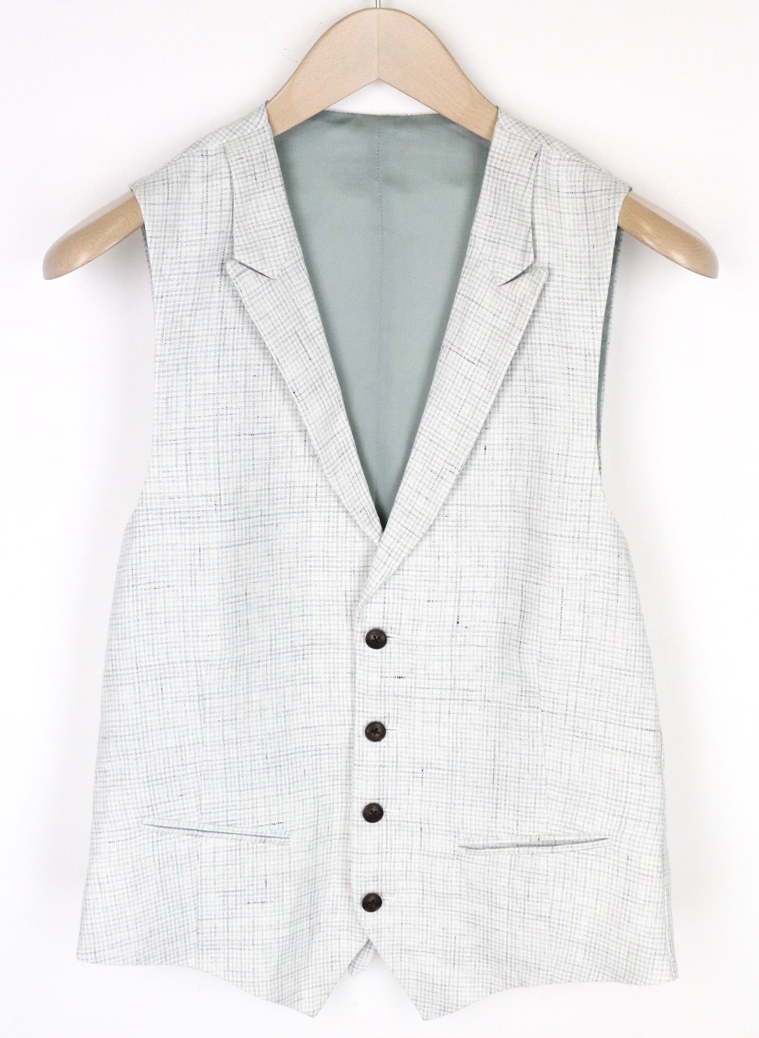 Suitsupply FERRARA UK36R Patterned Linen Waistcoat Suit 73310 Size 36R - 2 Thumbnail