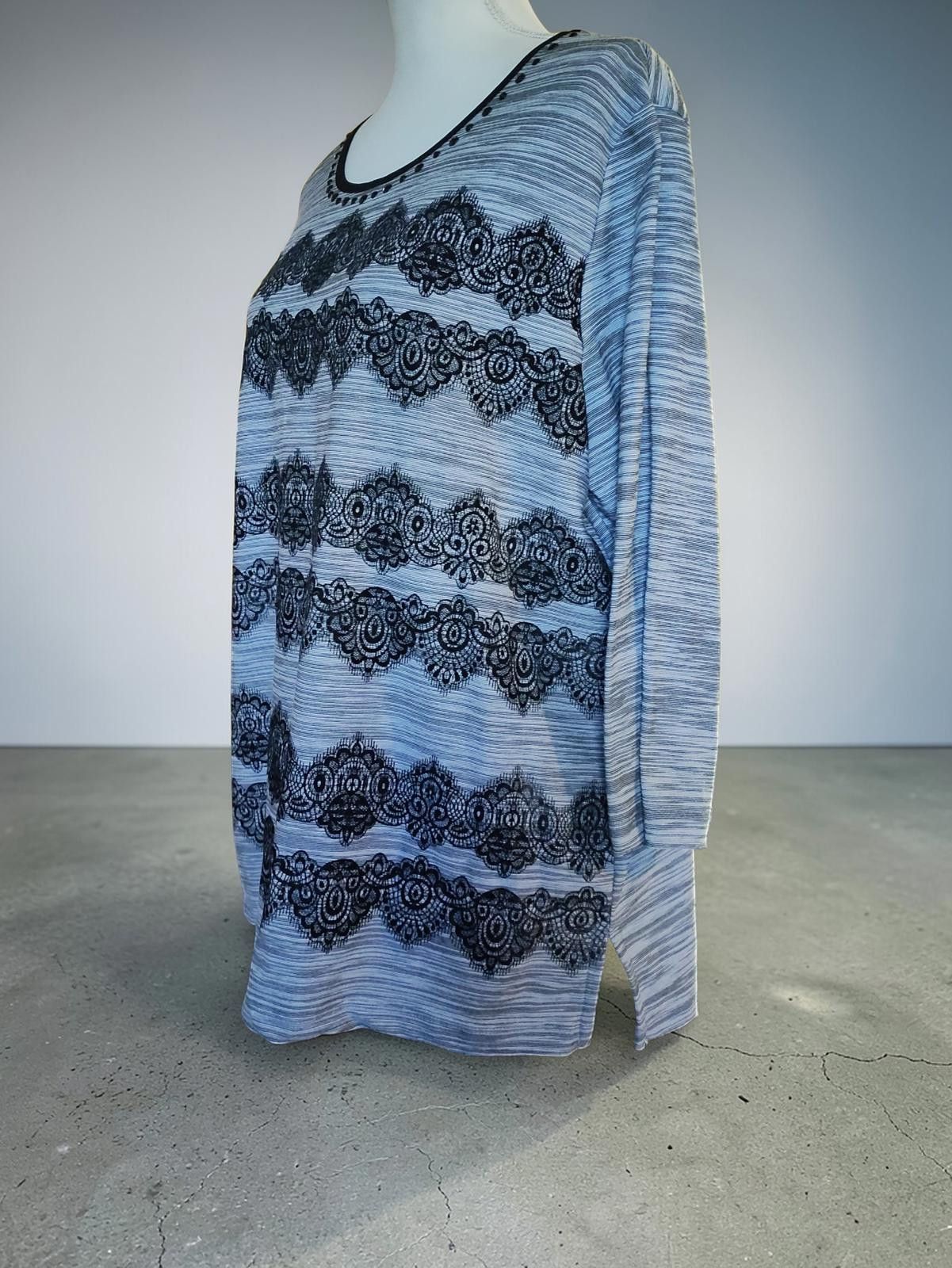 Other Alfred Dunner Women's Long Sleeve Tunic Top Size Large Blue/ Size L / US 10 / IT 46 - 3 Thumbnail