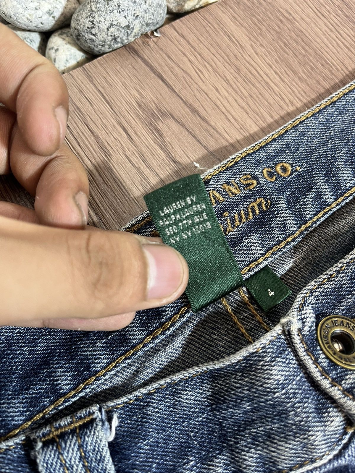 RRL Ralph Lauren × Vintage Washed vintage lauren by ralph lauren studded flare denim Size US 29 - 10 Thumbnail