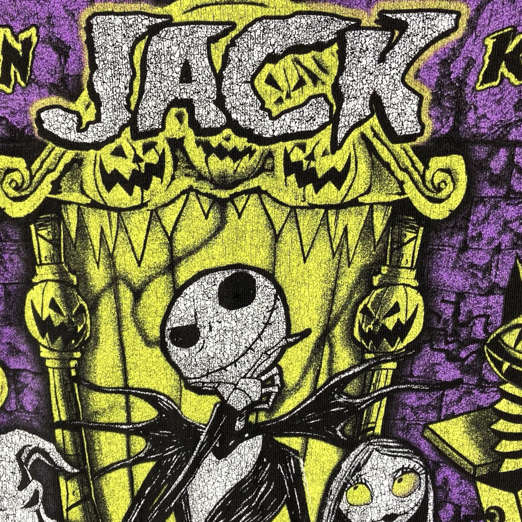 Vintage Disney Nightmare Before Christmas The Misfits Pumpkin Jack L T-Shirt Black Crew Neck Short Sleeve 100% Cotton Graphic Print Halloween Punk Retro Men Size US L / EU 52-54 / 3 - 5 Thumbnail