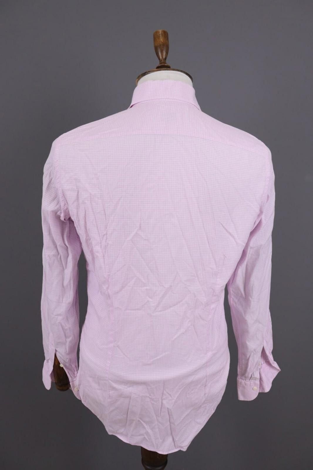 Suitsupply Scabal Pink Check Long Sleeve Dress Shirt Size 39 / 15 1/2 Size US M / EU 48-50 / 2 - 9 Thumbnail