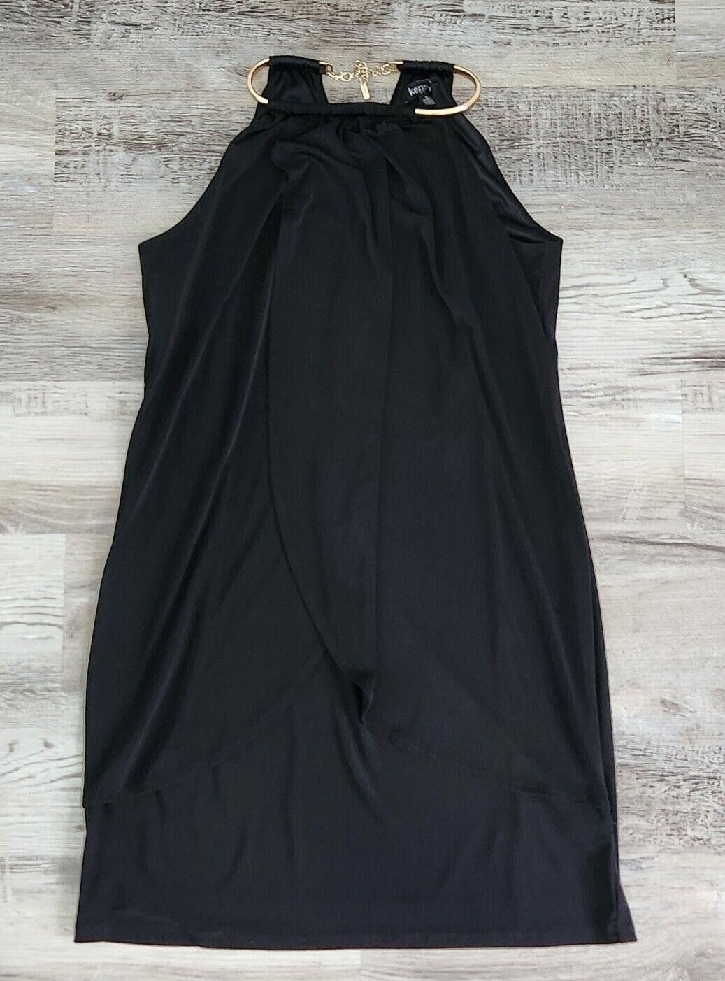Designer Kenzie Dress Size 8 Black Gold High Neck Evening Night Club Size M / US 6-8 / IT 42-44 - 1 Thumbnail