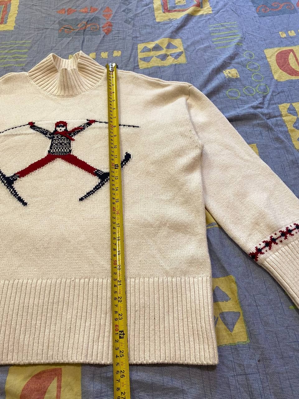 Vintage Joules Abigail Cream High Neck Intarsia Ski Jump Size L / US 10 / IT 46 - 7 Thumbnail