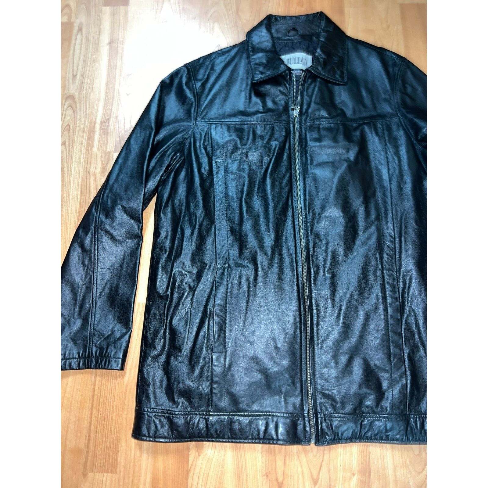 Vintage Vintage M. Julian Leather Jacket Wilsons Full Zip Black XL T Size US XL / EU 56 / 4 - 2 Thumbnail