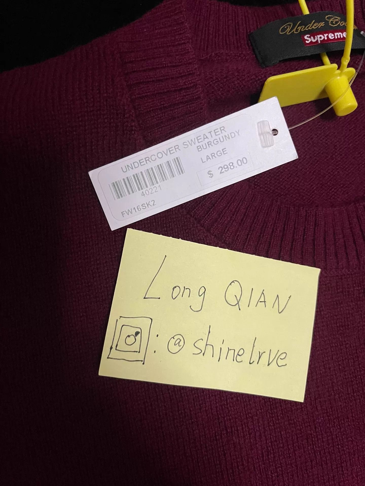 Supreme Supreme UC Wine Red Sweater New w/ Tags Below Retail Size US L / EU 52-54 / 3 - 4 Thumbnail