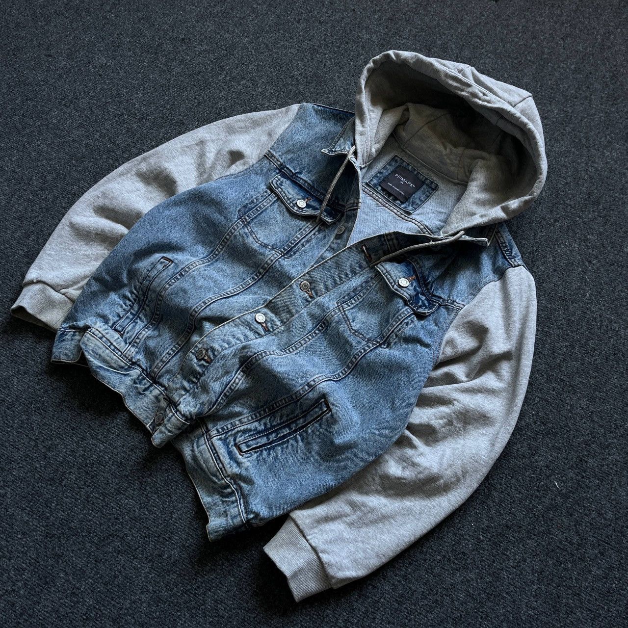 Primark Vtg Western Denim Jacket With Hood Size XL Primark 00s USA Size US XL / EU 56 / 4 - 1 Thumbnail