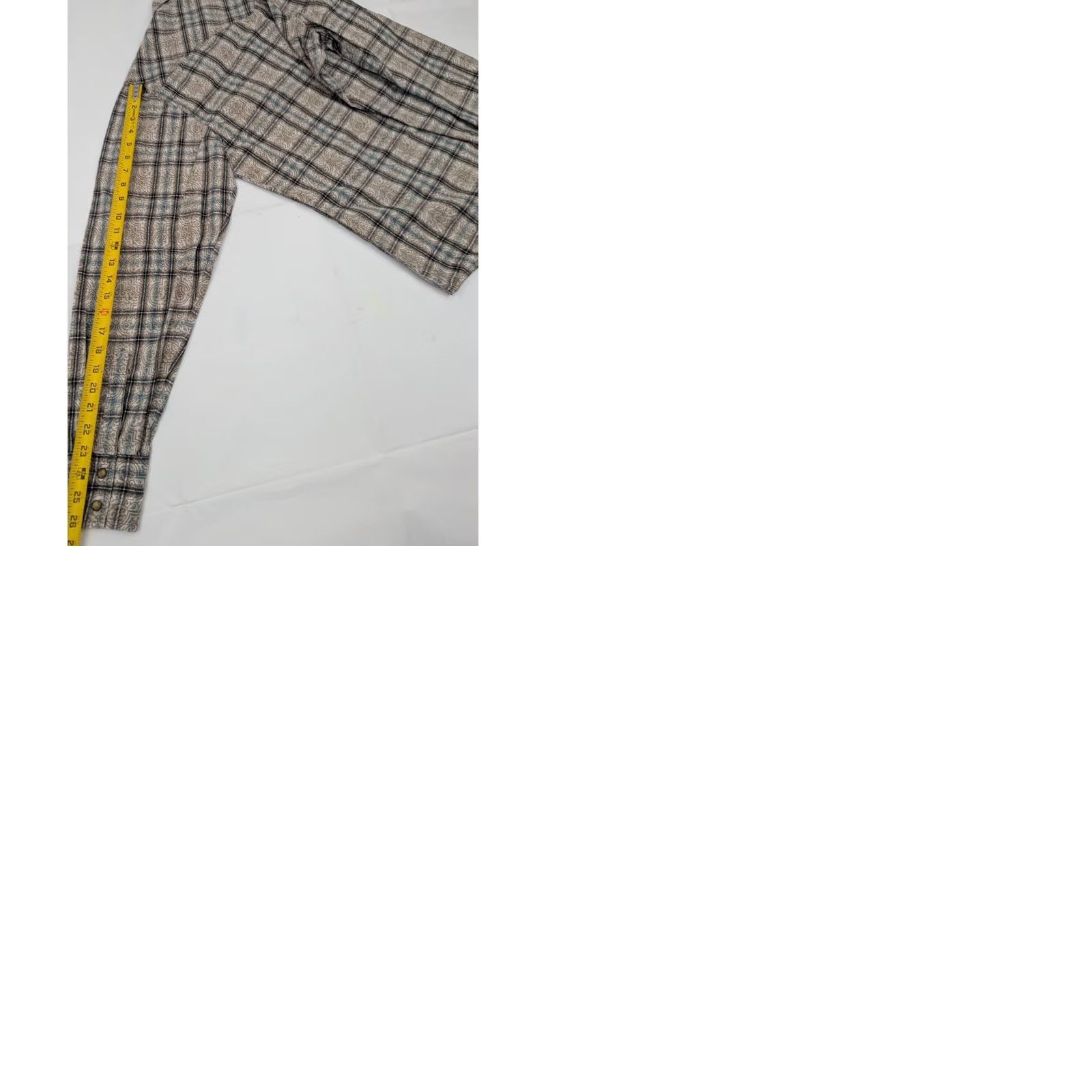 Wrangler VINTAGE Wrangler Retro Brushpopper Western Pearl Snap Shirt Men XL Plaid Beige Size US XL / EU 56 / 4 - 9 Thumbnail