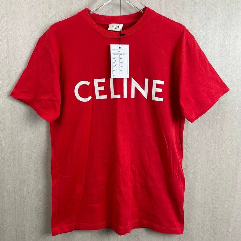 Celine Celine Red slogan short sleeve 2504-Nextarrow Size US XS / EU 42 / 0 - 1 Thumbnail
