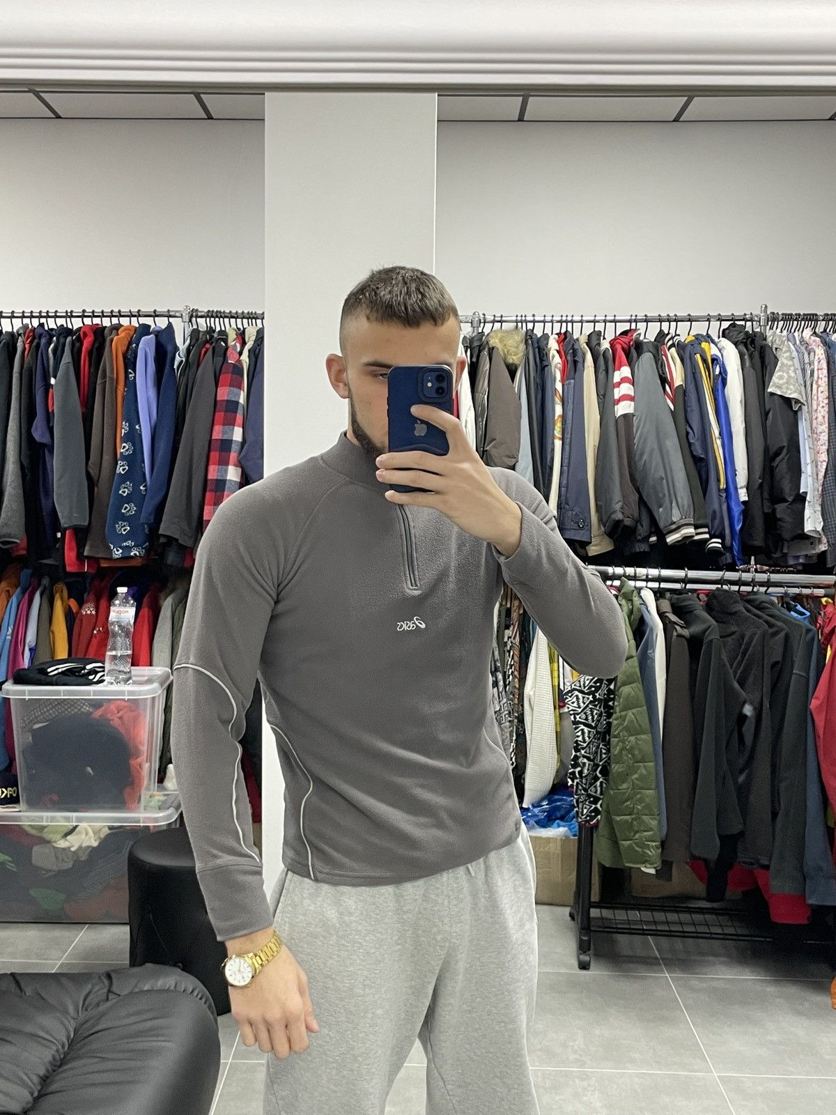 Asics × Vintage Vintage Asics Duo Tech Fleece Jacket Size S Size US S / EU 44-46 / 1 - 2 Thumbnail