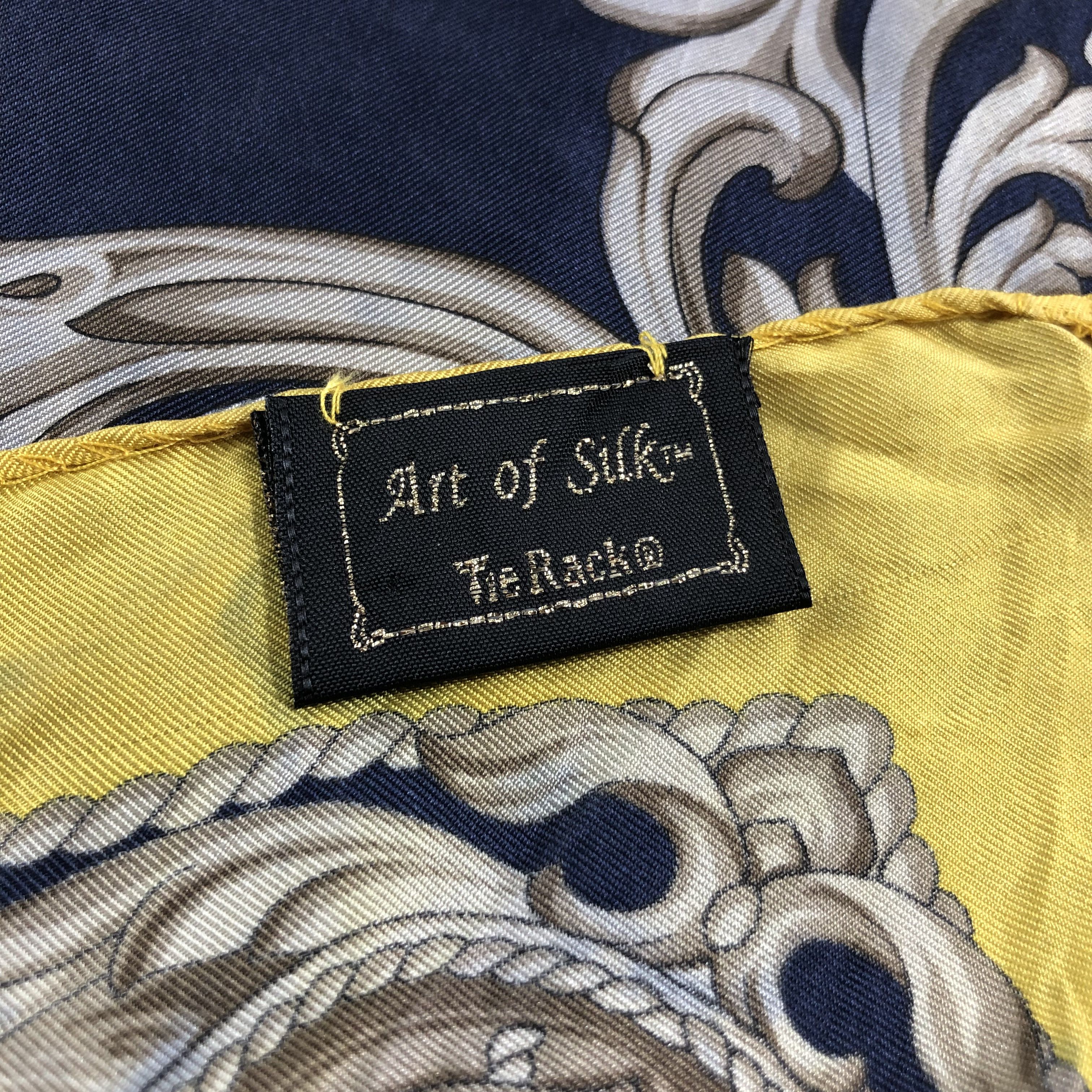 Japanese Brand Vintage Art of Silk Luxury Silk Scarf M569 Size ONE SIZE - 4 Thumbnail