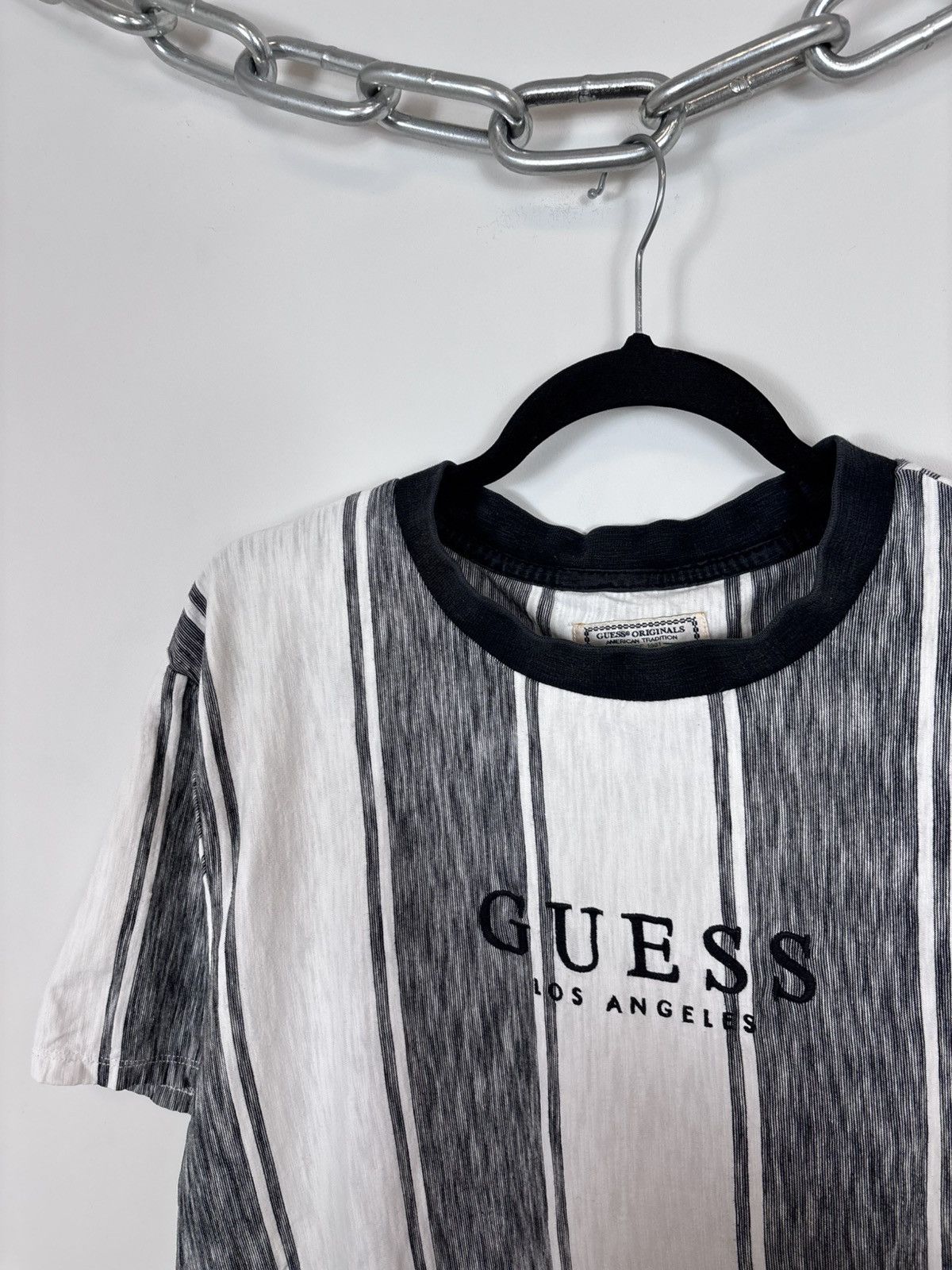 Guess Guess Los Angeles Embroidered Logo White Grey T-Shirt Tee Size US M / EU 48-50 / 2 - 4 Thumbnail