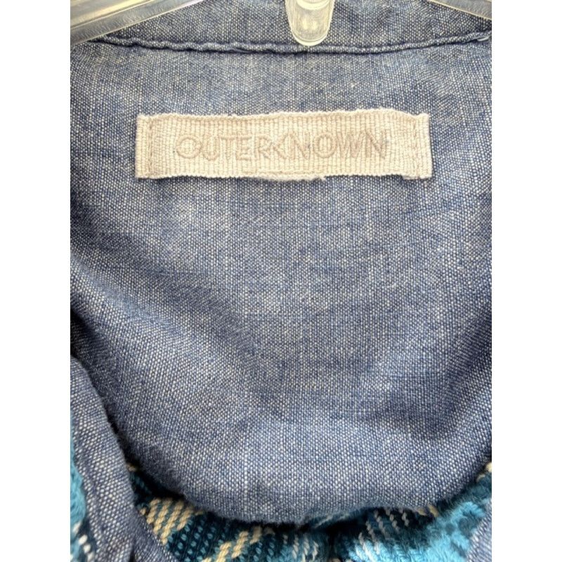 Outerknown Outerknown Blue Plaid Organic Cotton Flannel Shirt, Size L Size US L / EU 52-54 / 3 - 5 Thumbnail