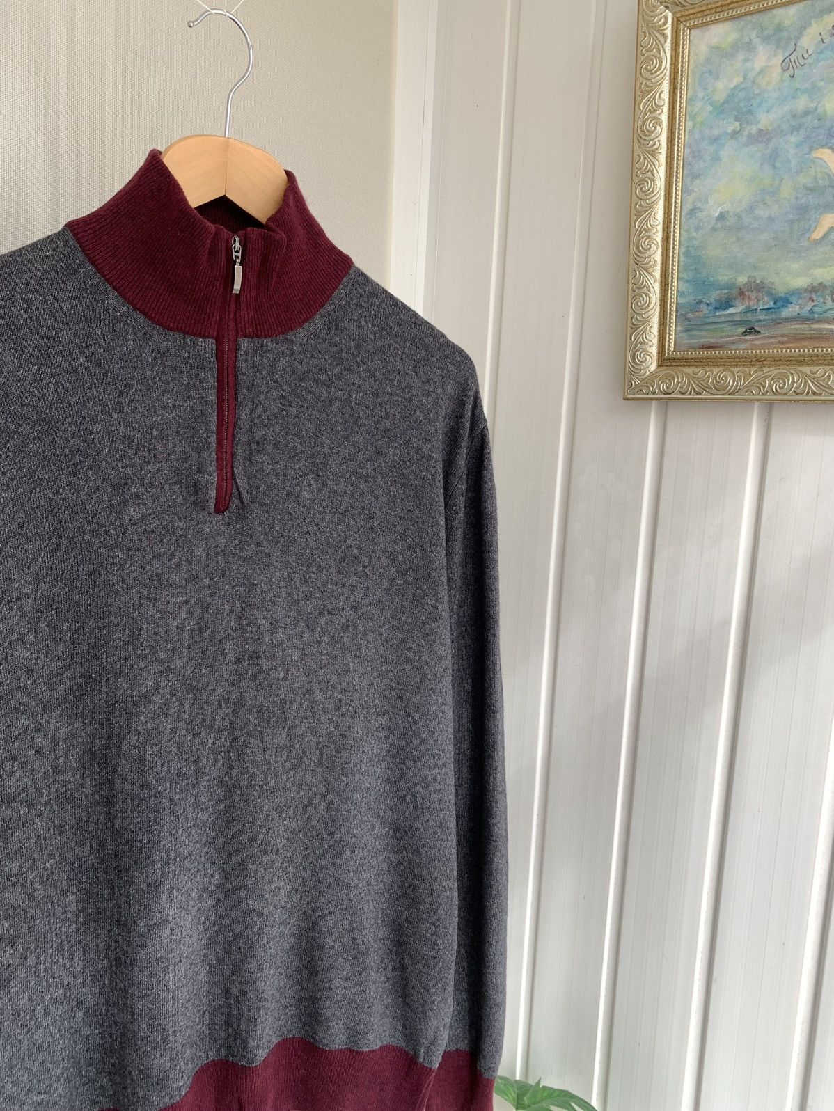 Other Andrea Fenzi 1/4 Zip Wool Sweater Mens Size 52 L Size US L / EU 52-54 / 3 - 2 Thumbnail